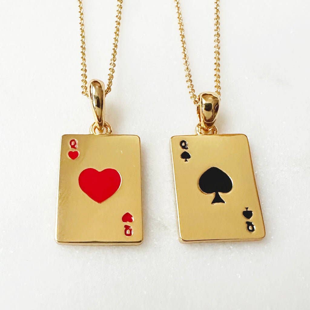 BFF Playing Cards Necklace Duo