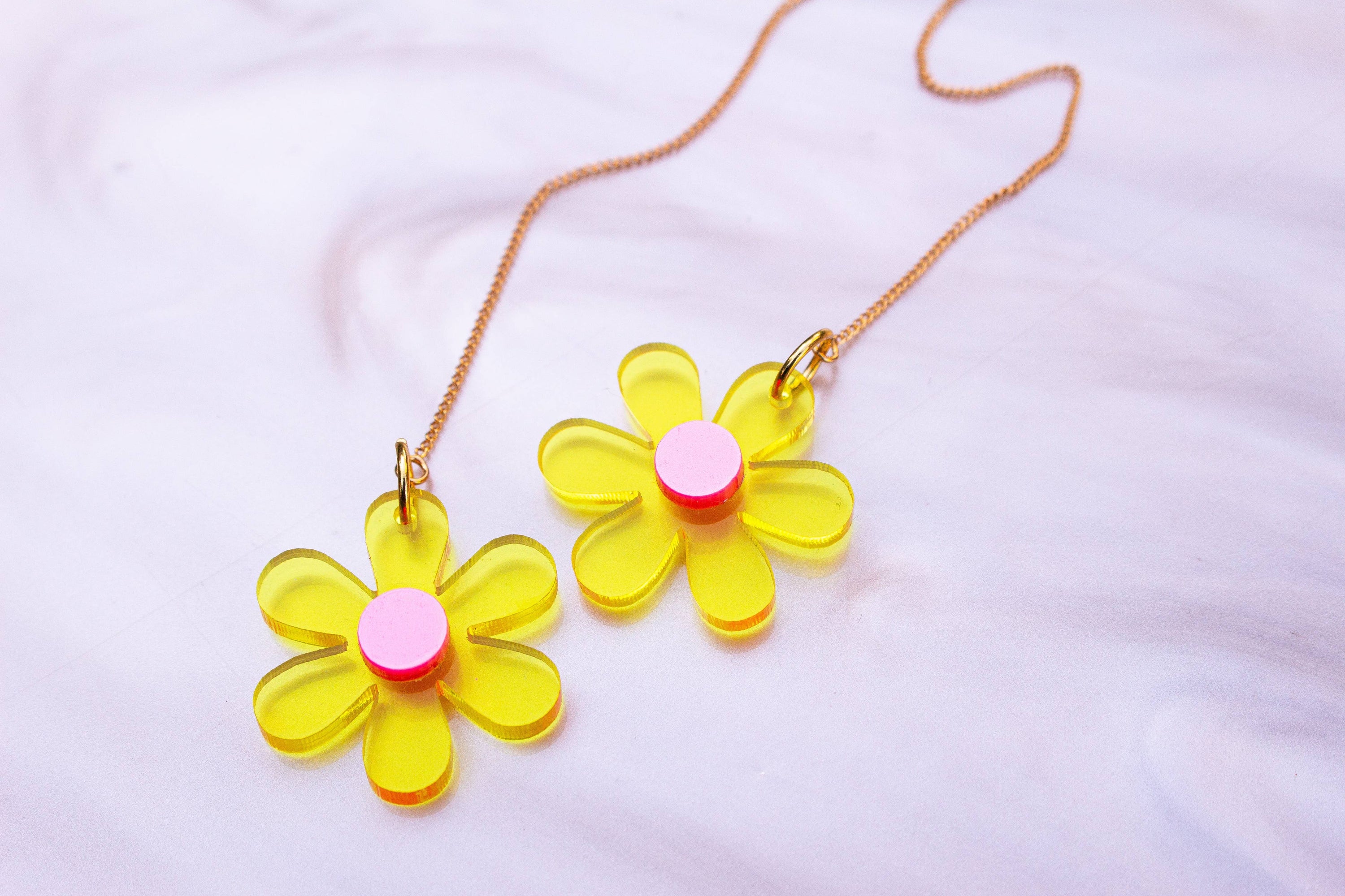 Floral Threader Dainty Spring and Sumer Earrings