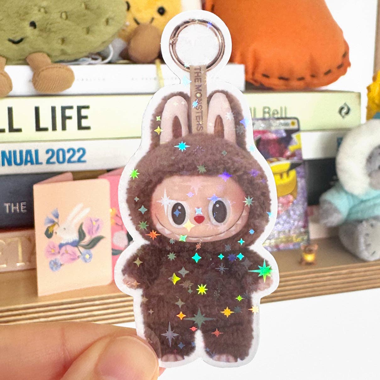 Labubu Macaron Sparkly Stickers - 3 Colors To Choose