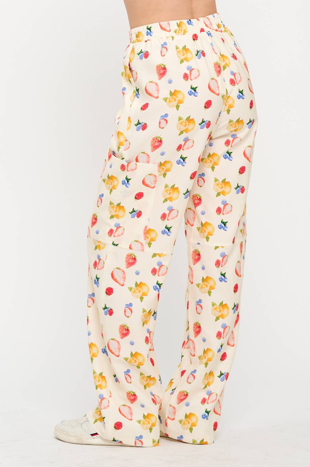 CITRUS & BERRIES PRINT CARGO PANTS