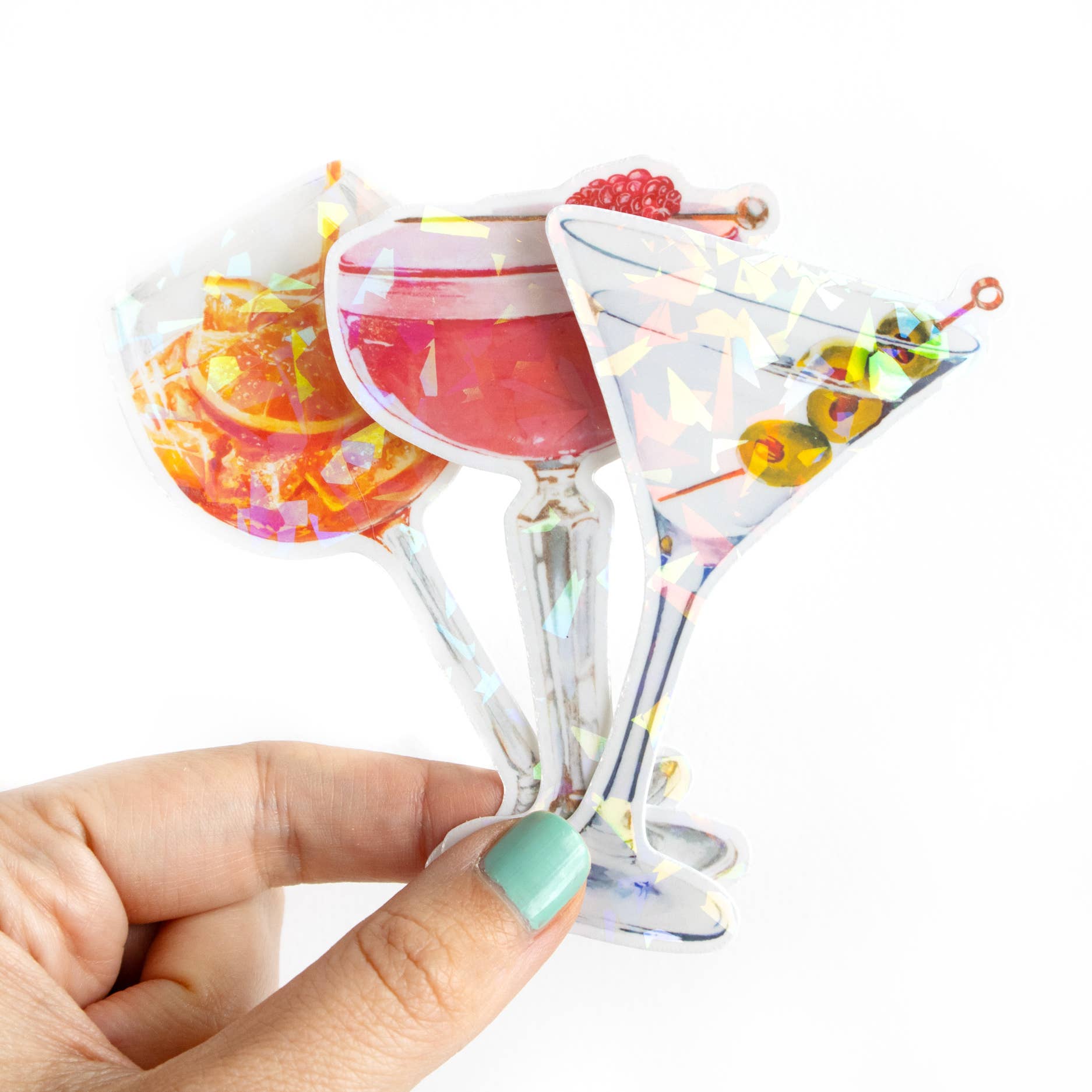Martini Cocktail Prism Vinyl Sticker