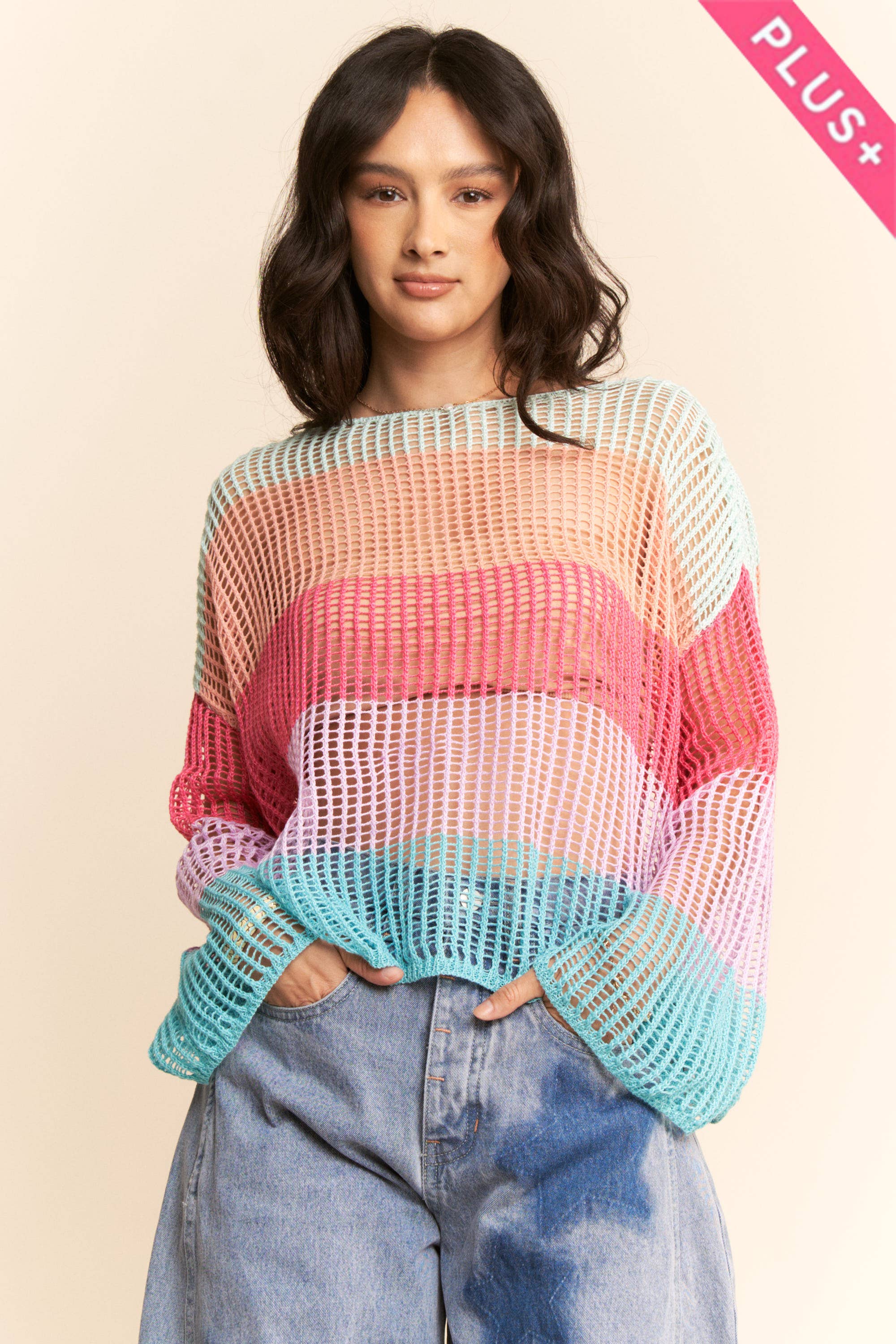 Bell Sleeve Cover-Up Top (Plus)