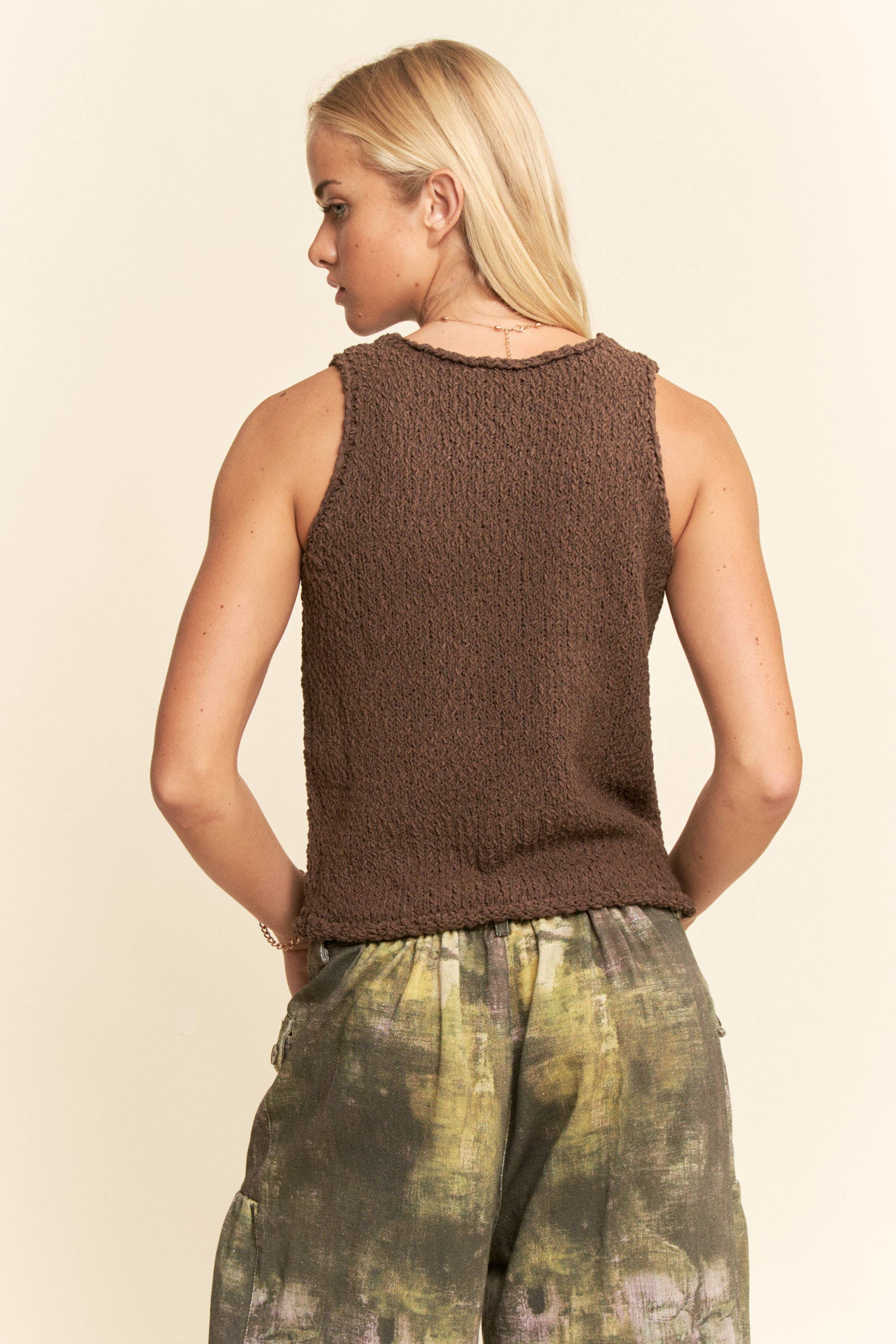 Sleeveless Knit Tank Top