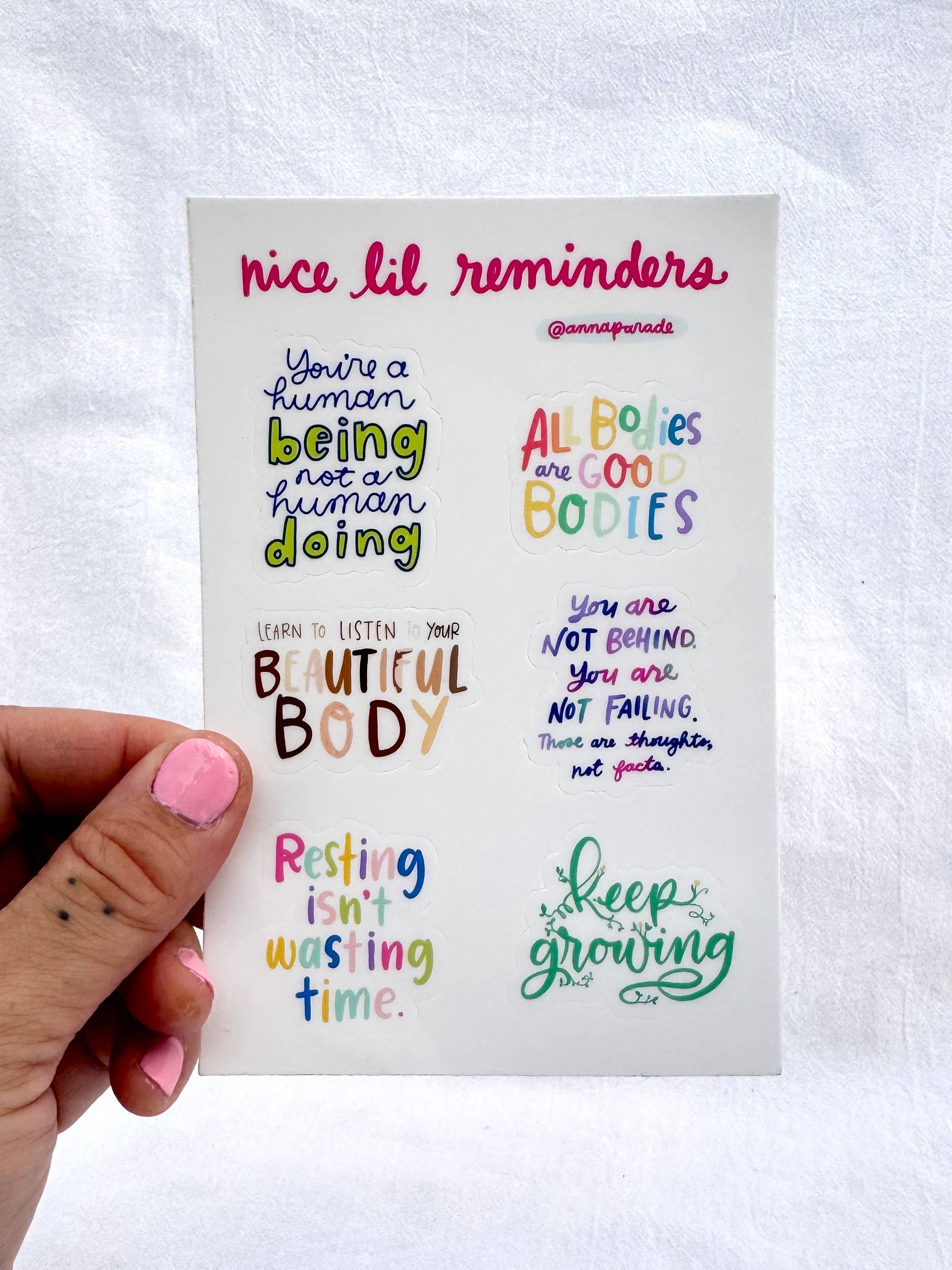 Nice lil reminders sticker sheet