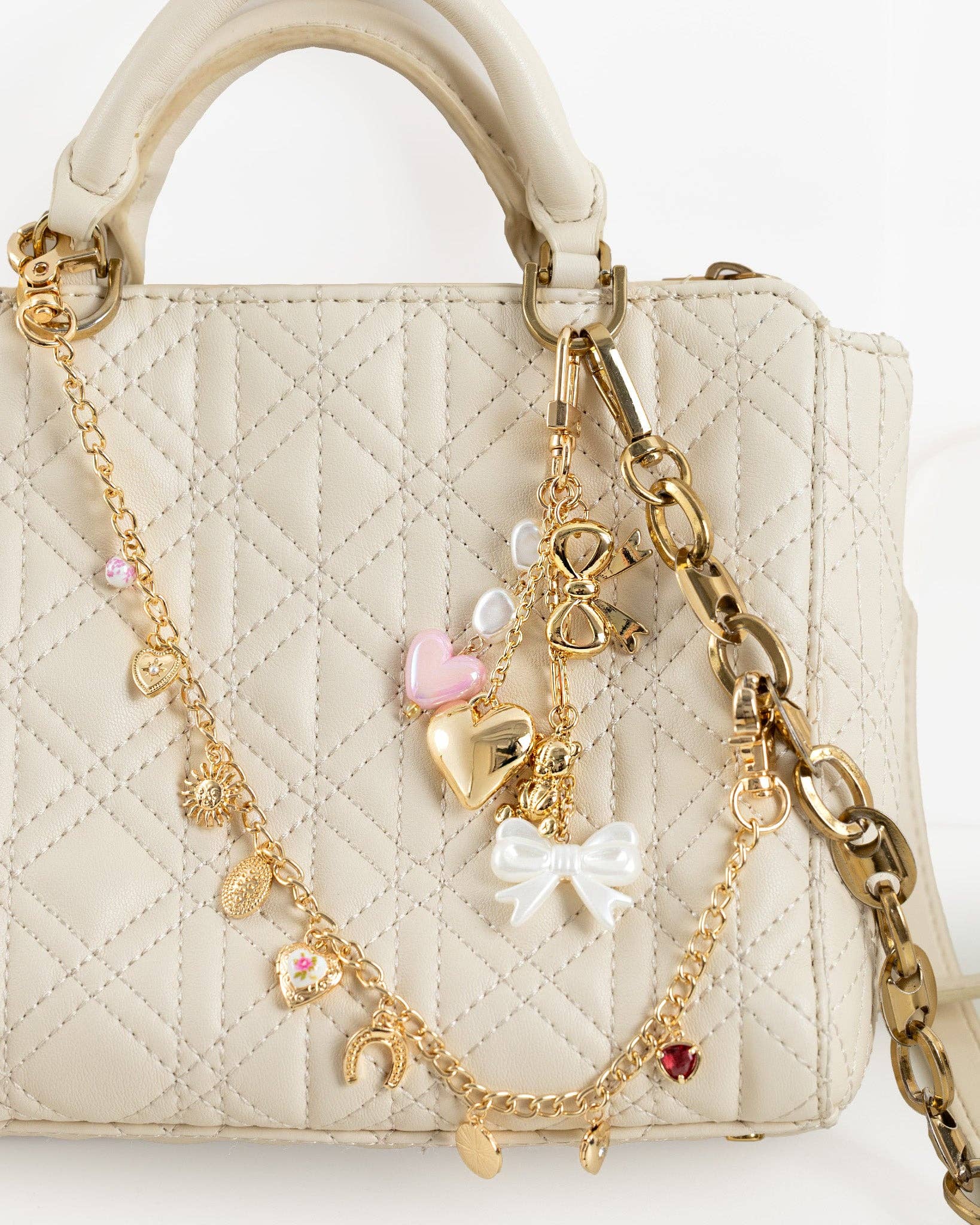 Western Ceramic Heart Bag Chain