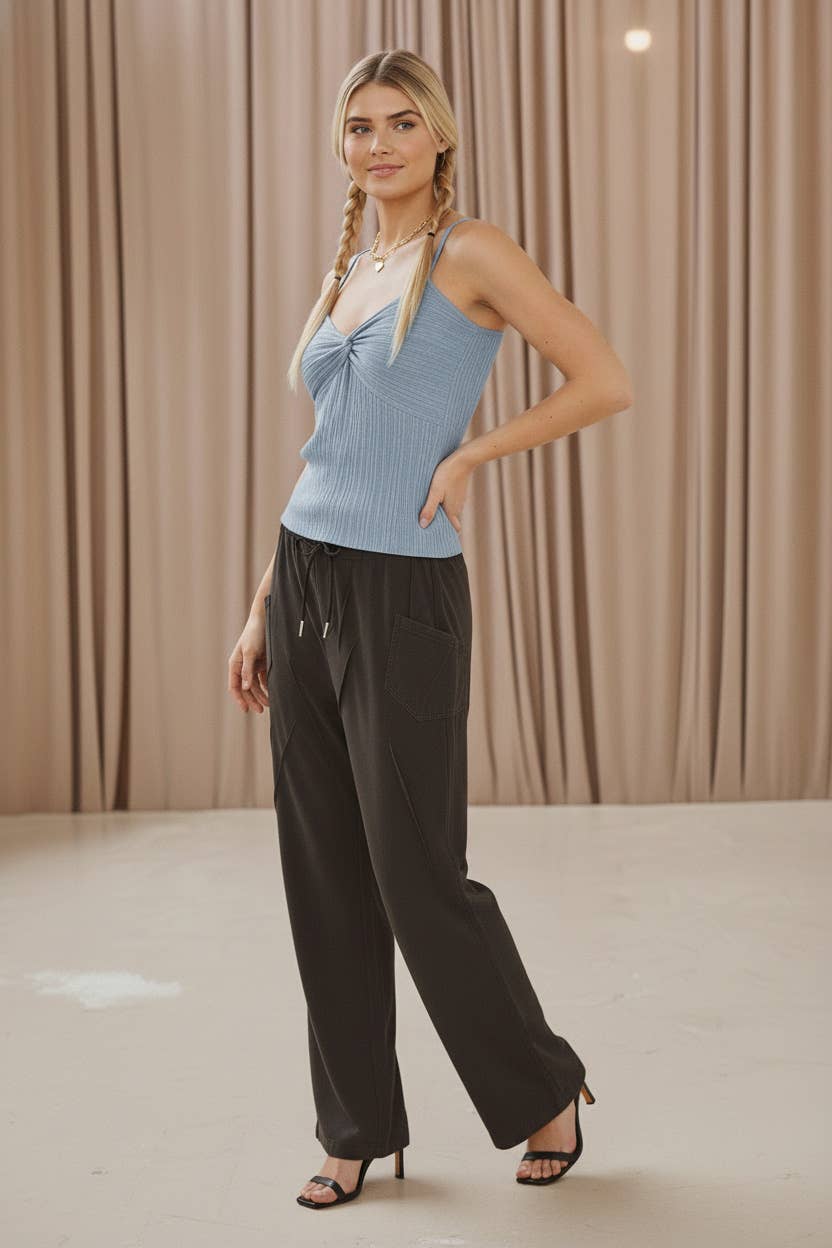 Shimmer Knit Twist Cami