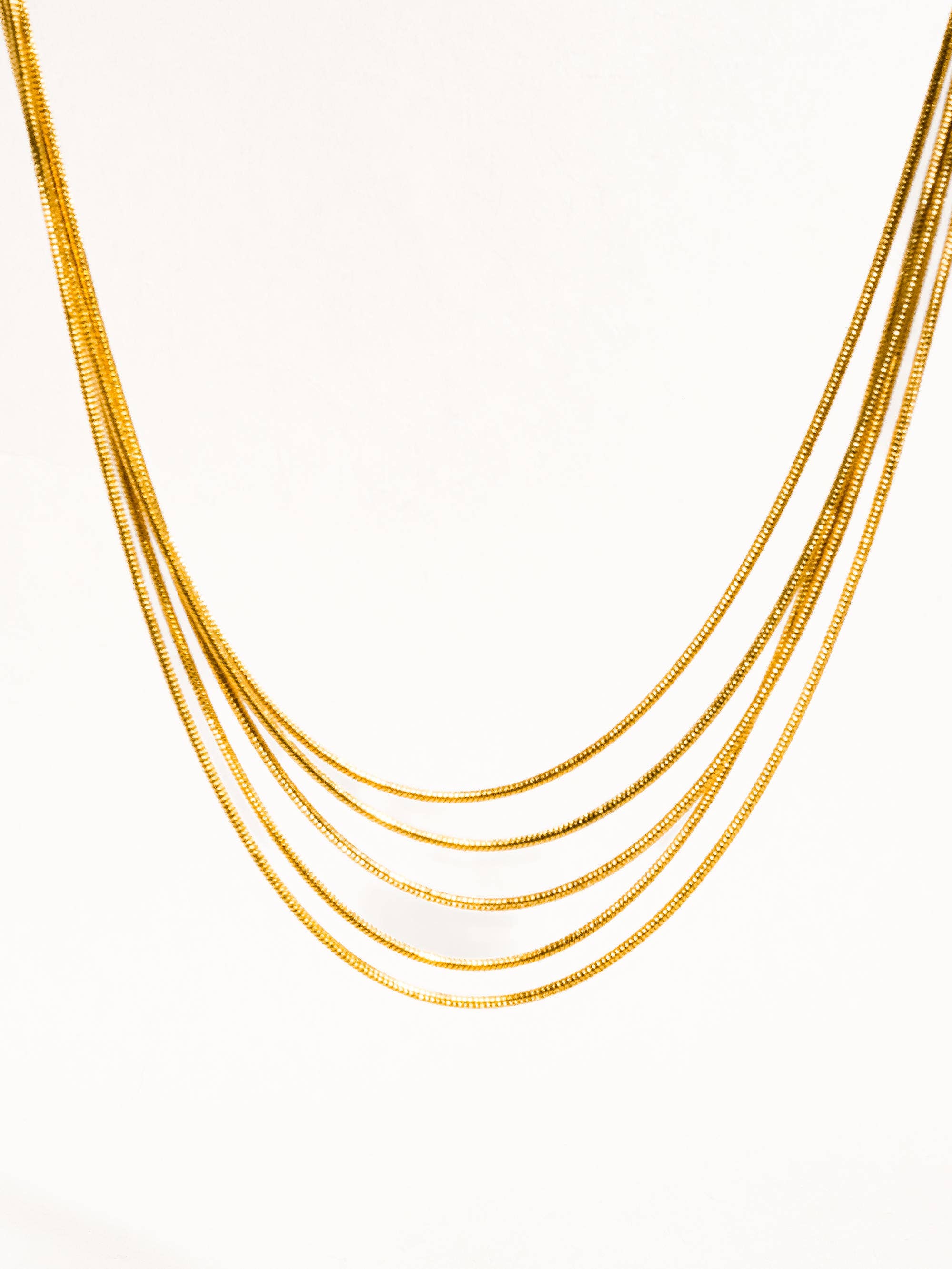 Parie 18K Gold Non-Tarnish Layered Chain Necklace