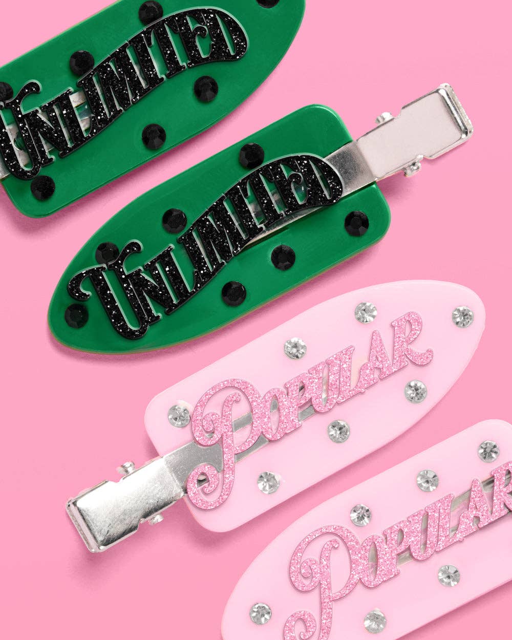 Wicked Hair Clips - 4 acrylic clips