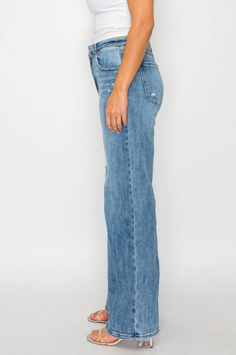 High Rise Wide Leg Jeans (Plus)