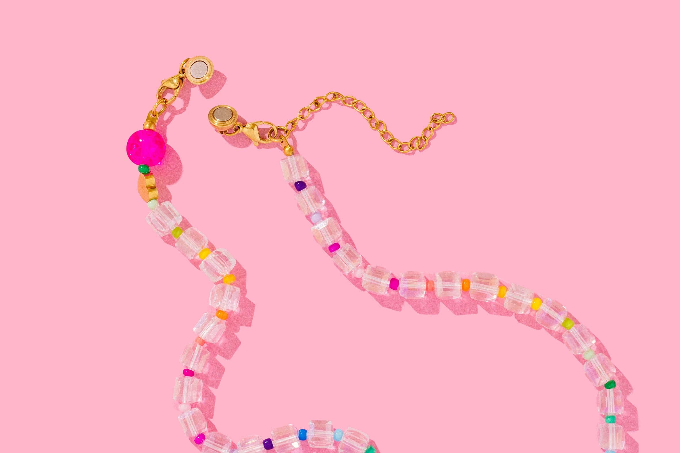 Beaded Necklace - Multi-Colored - Chloe