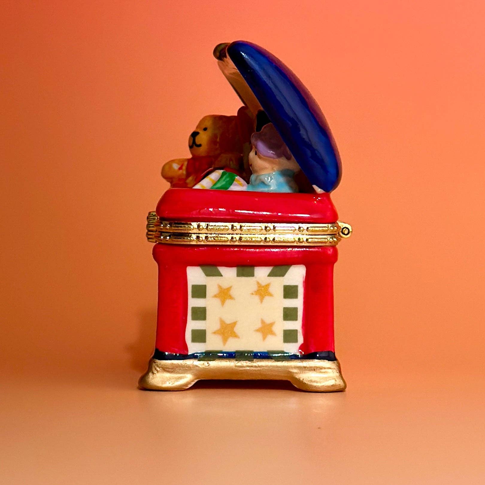 Toy Chest Hand Painted Trinket Box