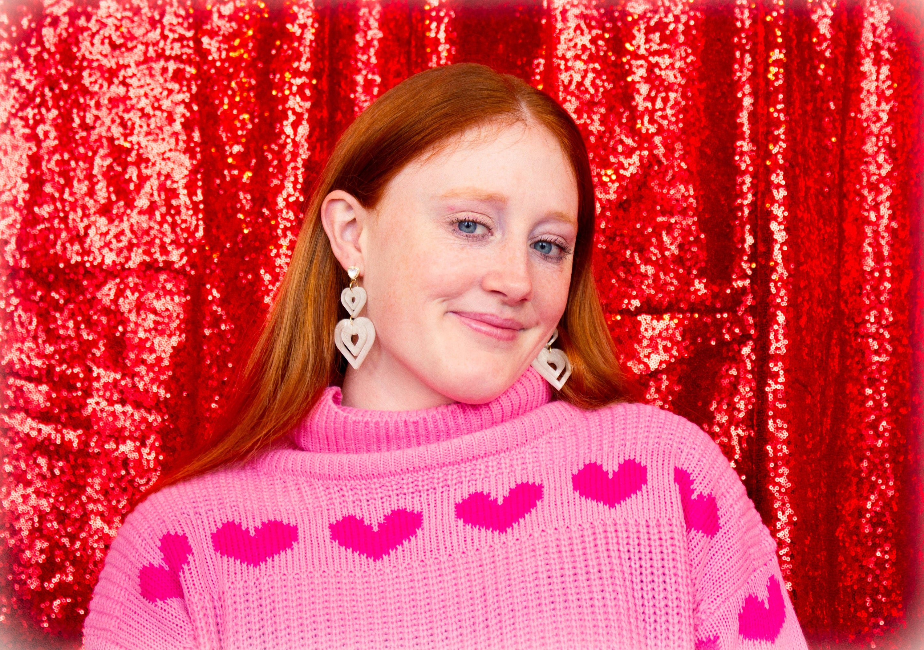 We Make a Great Pair-Heart Dangle Earrings