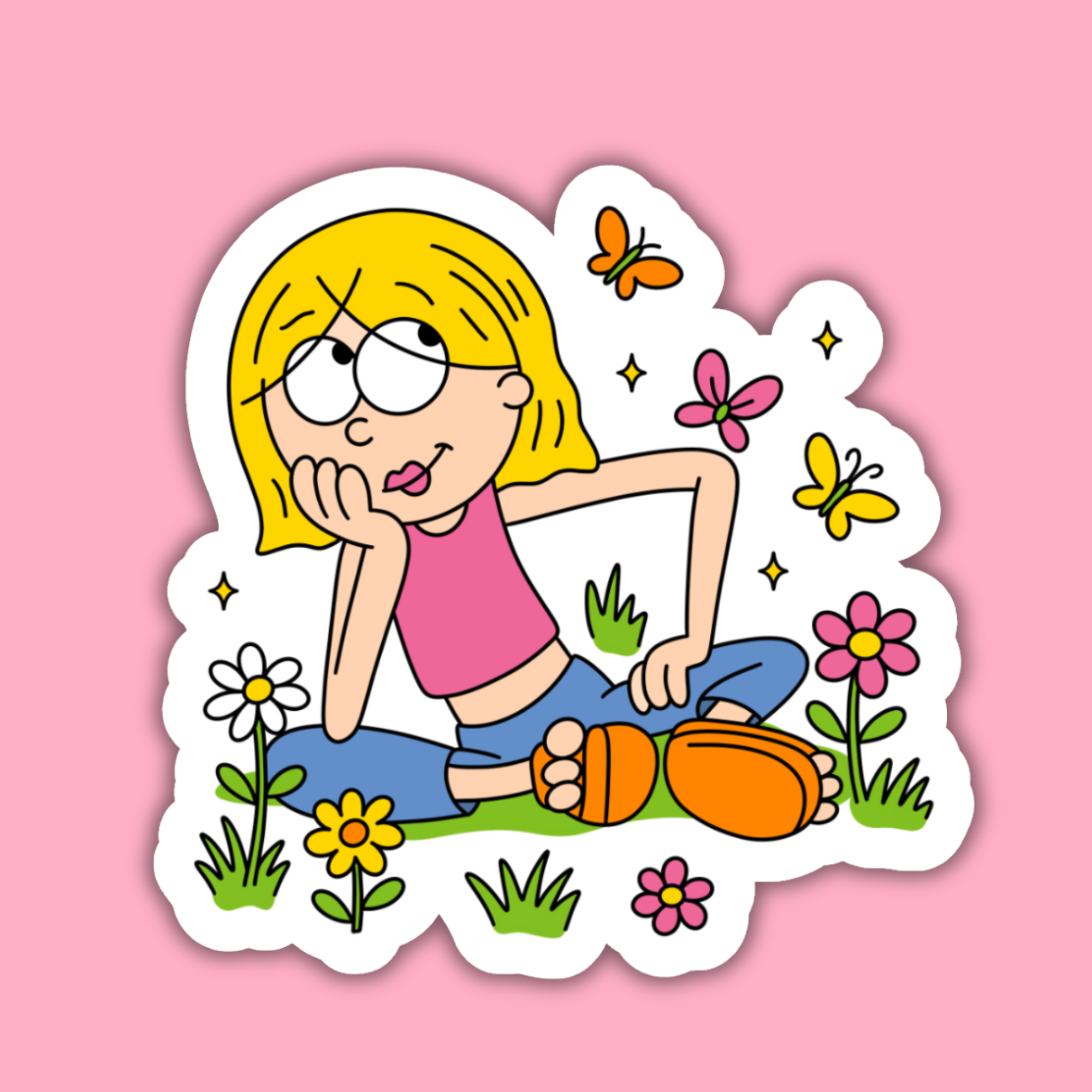 Spring Lizzie Sticker