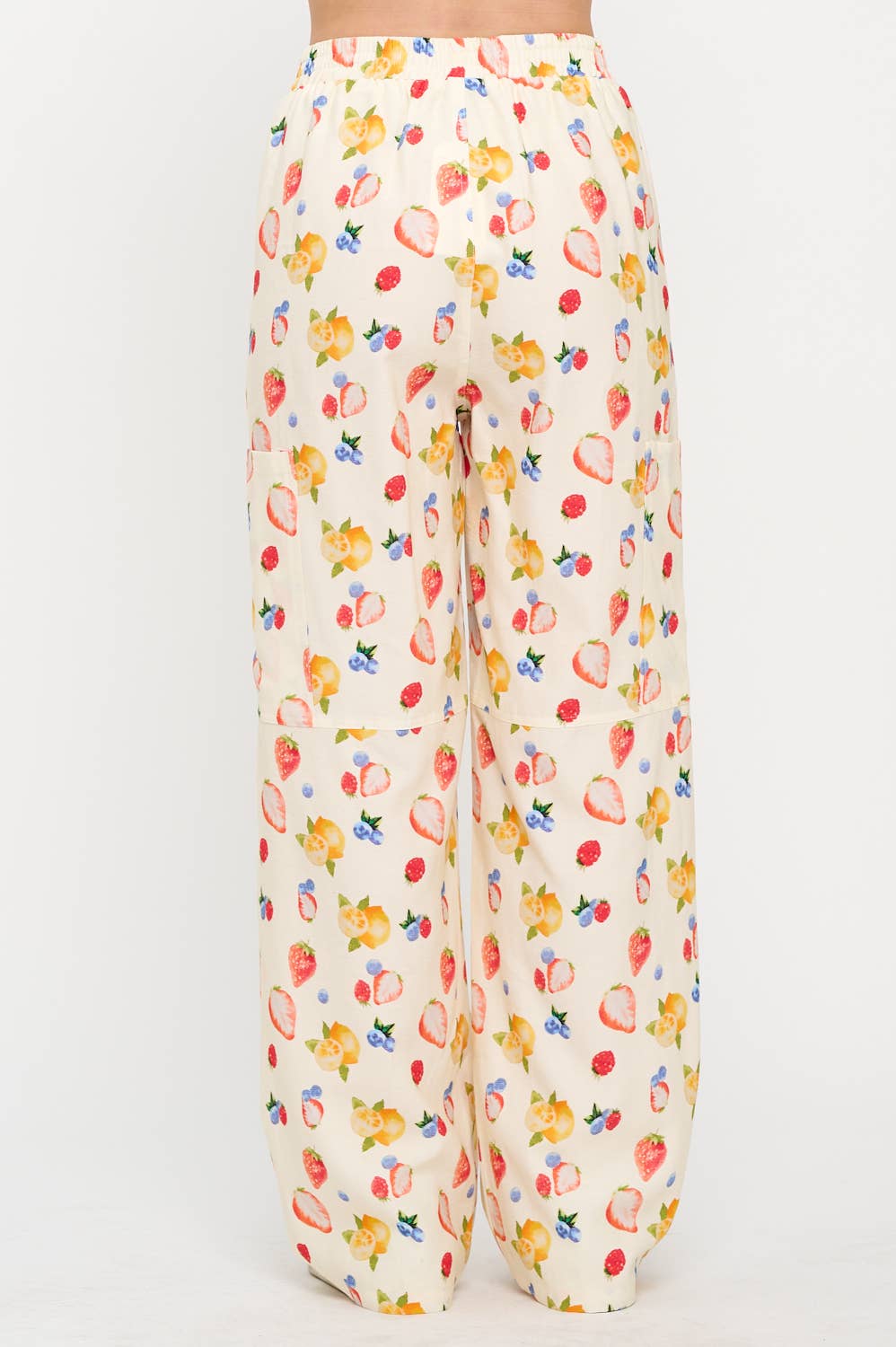 CITRUS & BERRIES PRINT CARGO PANTS