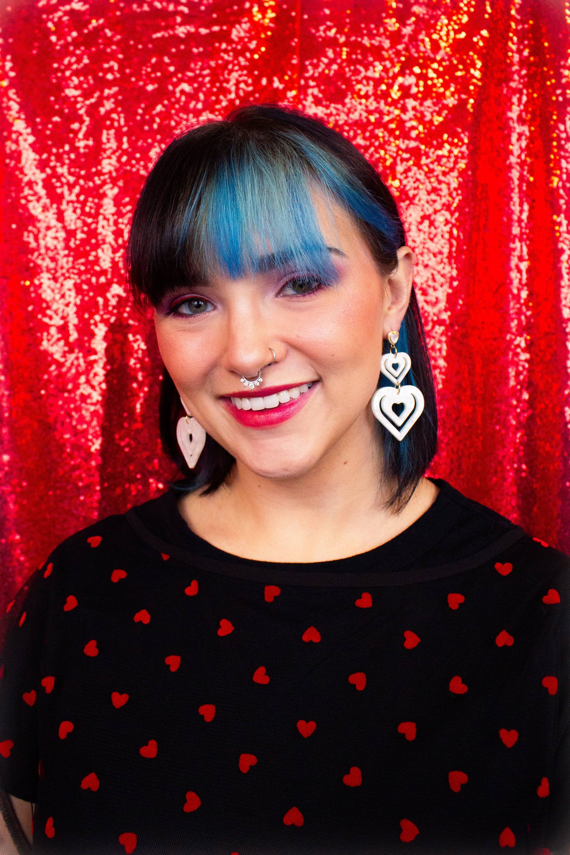 We Make a Great Pair-Heart Dangle Earrings