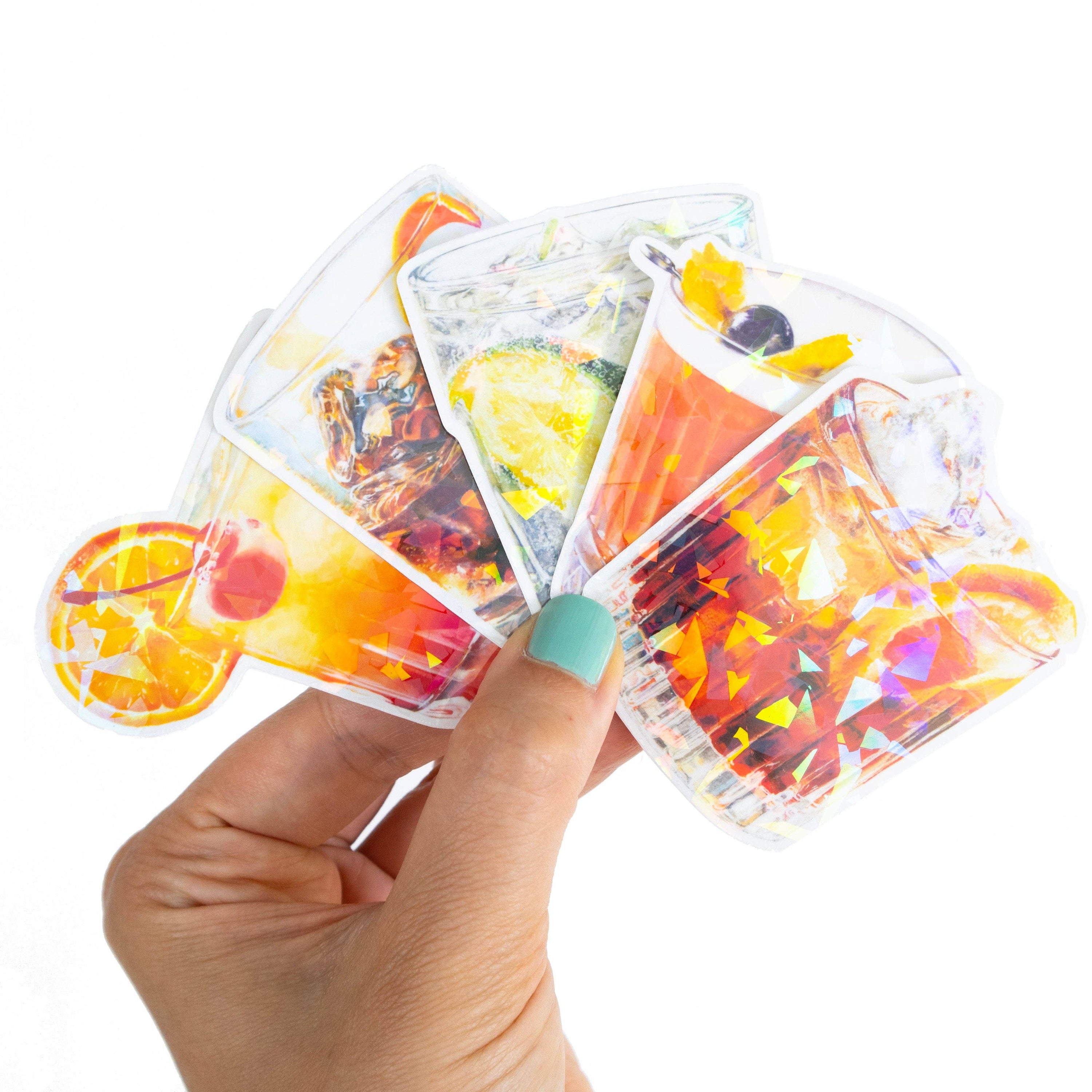 Martini Cocktail Prism Vinyl Sticker