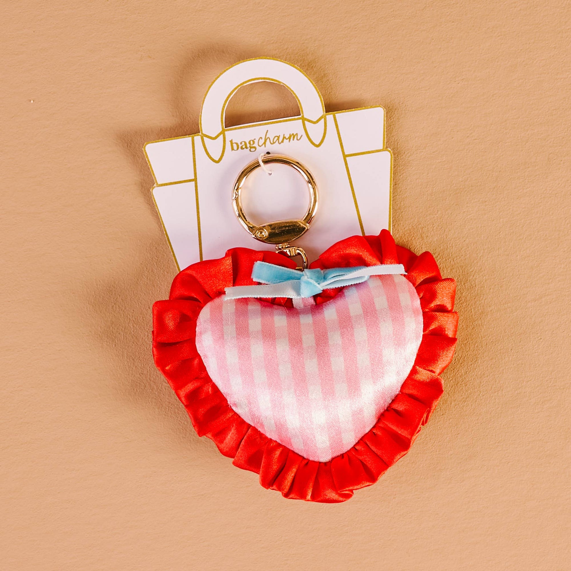 Puffy Heart Bag Charm-Berry Sweet