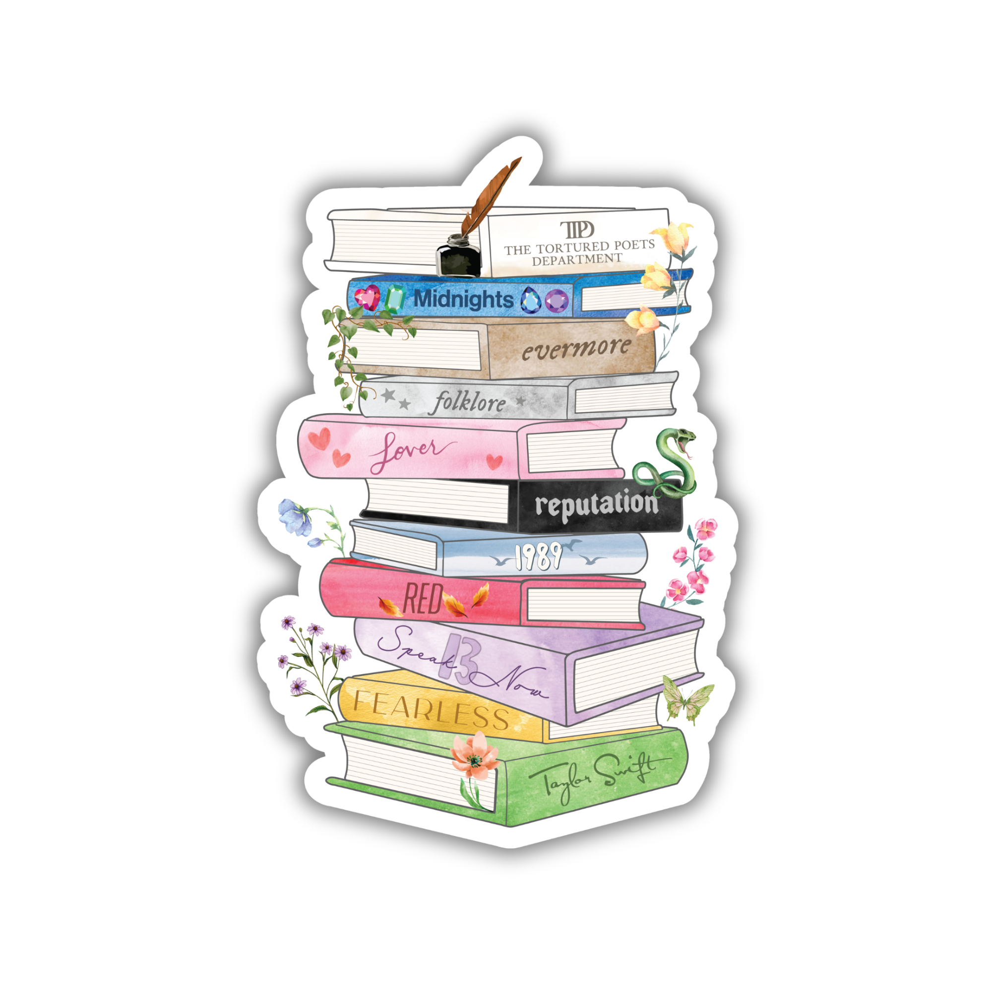 Swiftie Book Stack Sticker
