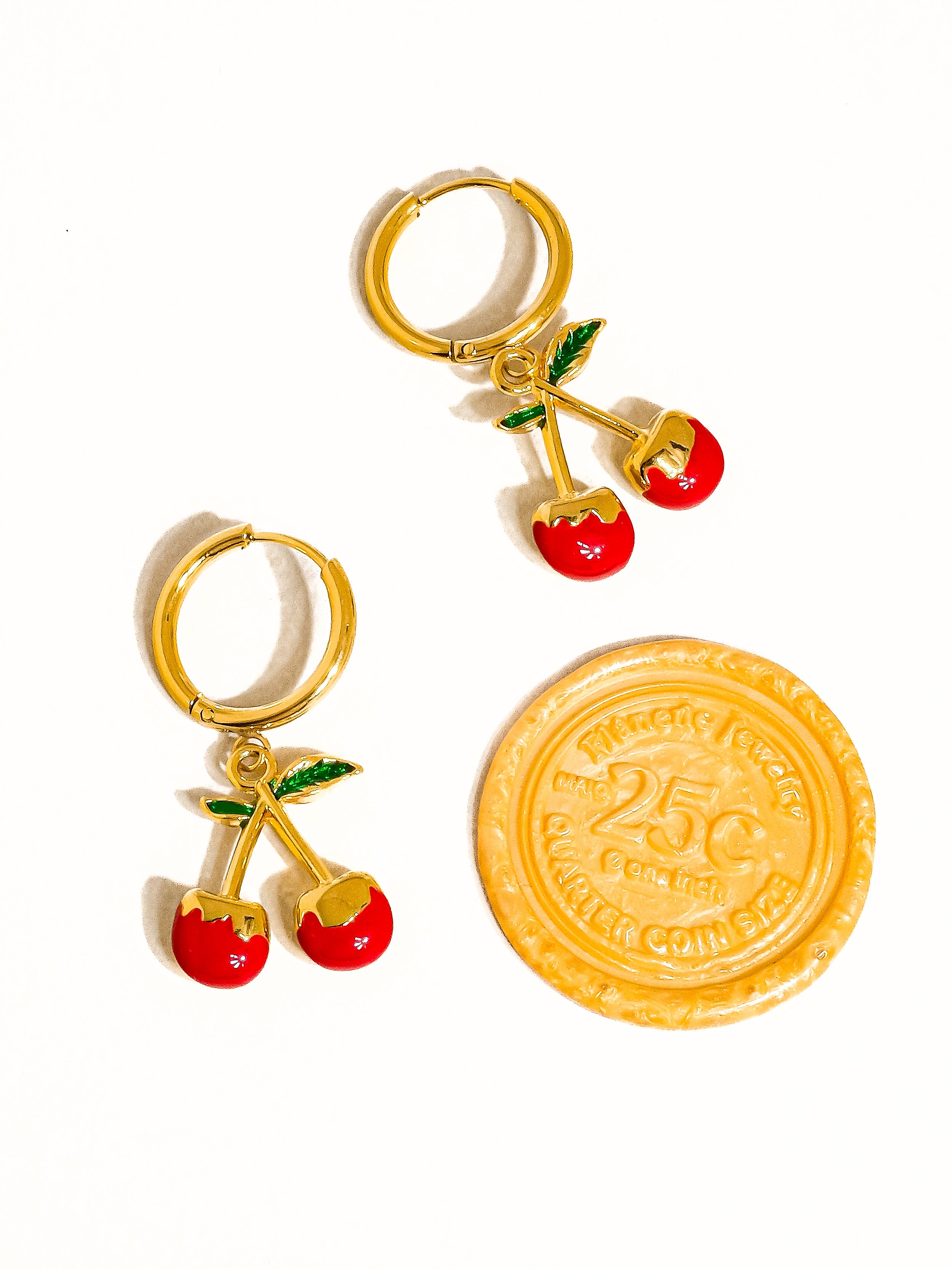 Côte 18K Gold Non-Tarnish Vintage Cherry Earring