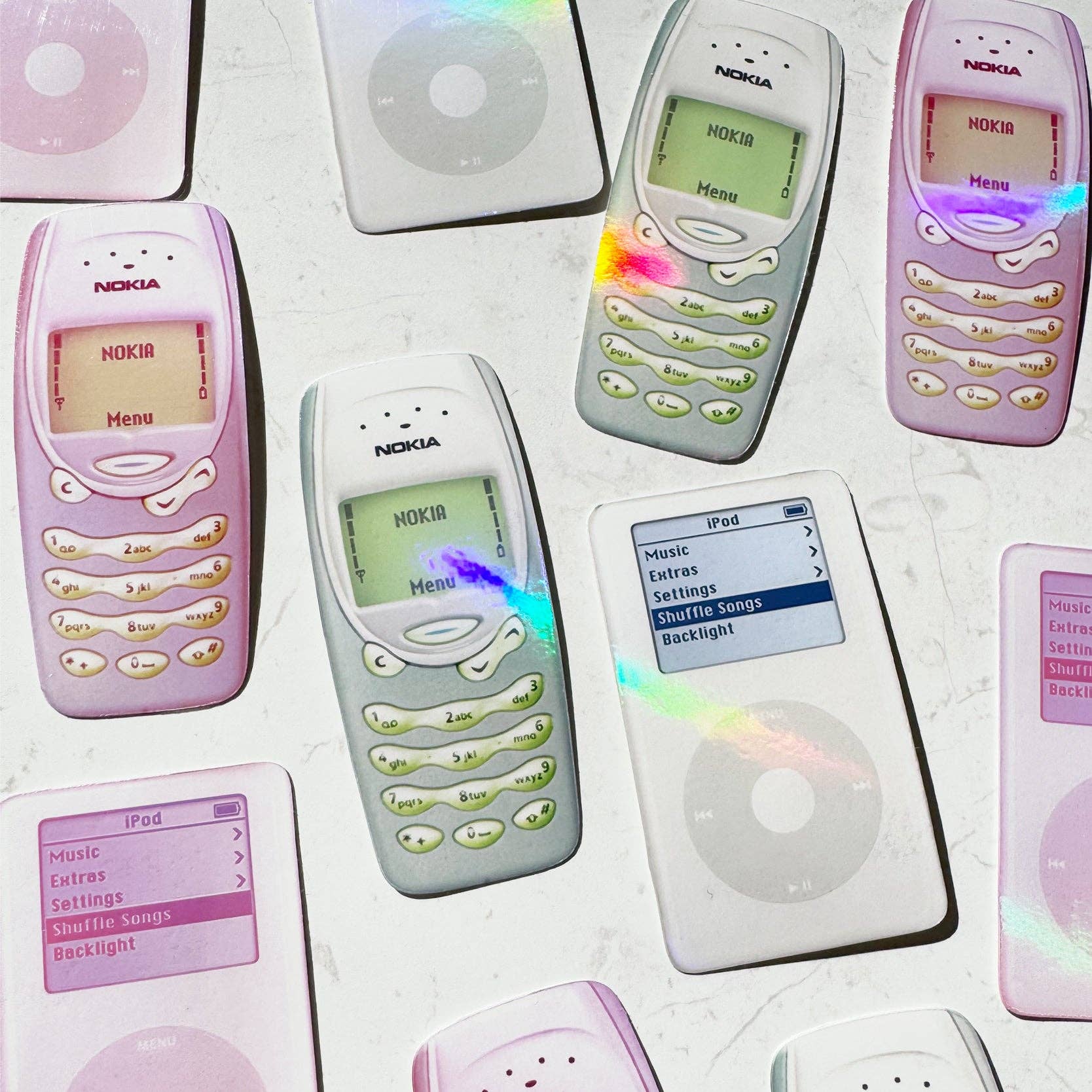 Y2K iPod Holo Sticker (2 Colours)