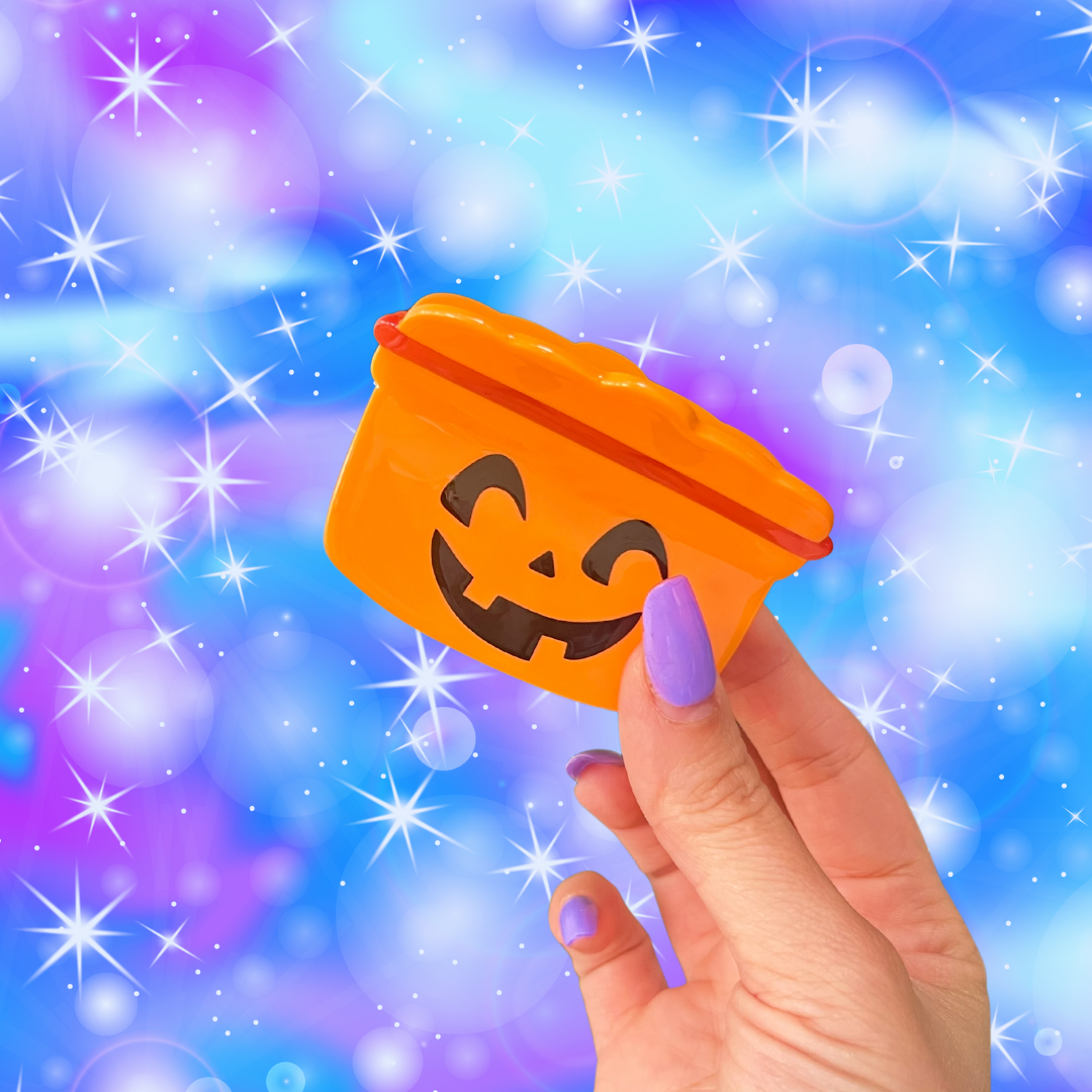 90s Halloween Pumpkin Hair Claw | Acetate Hair Claw 