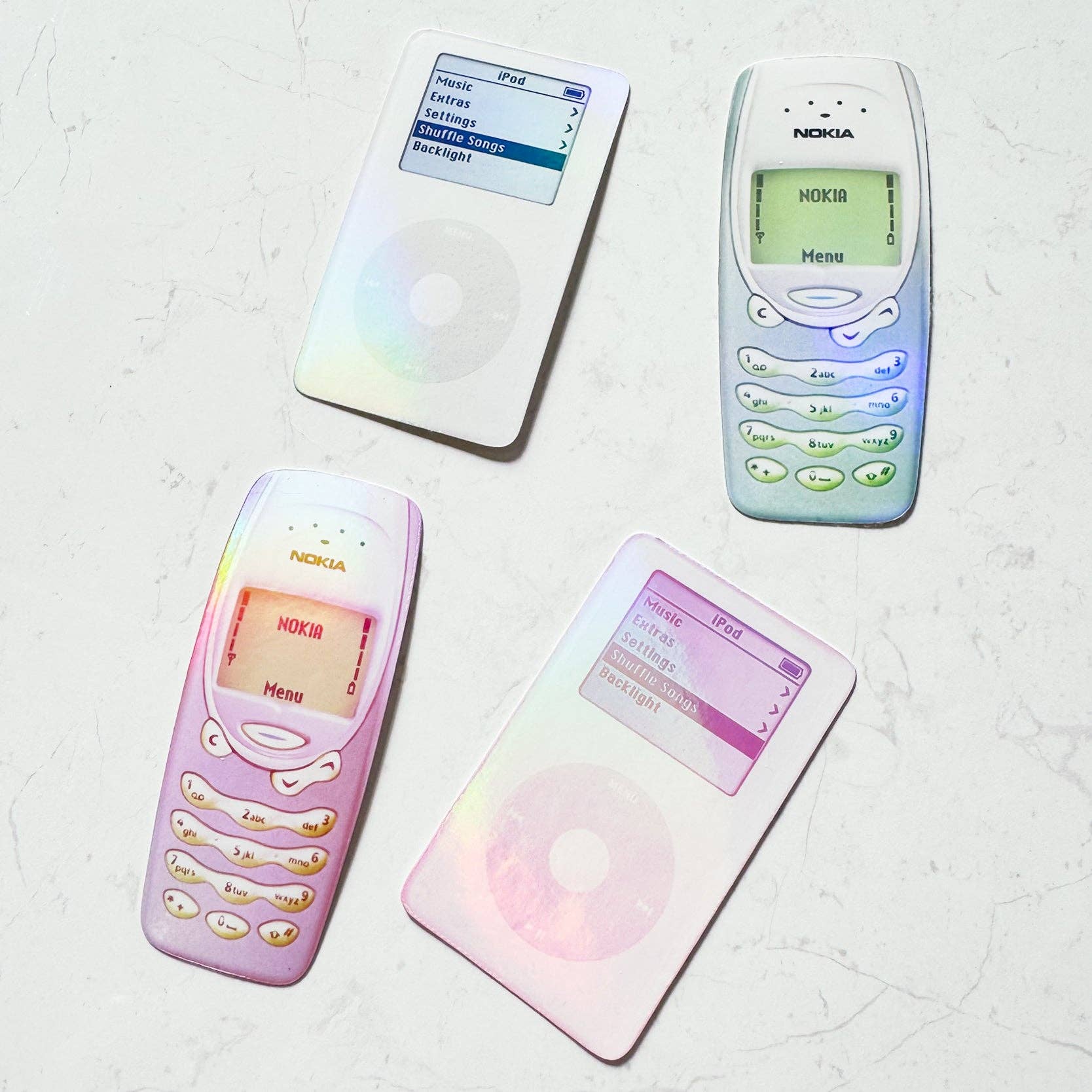 Y2K iPod Holo Sticker (2 Colours)