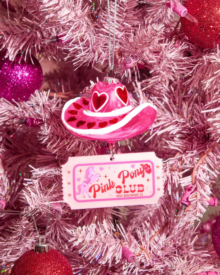 Pink Pony Club Chappell Roan Christmas Ornament - glass