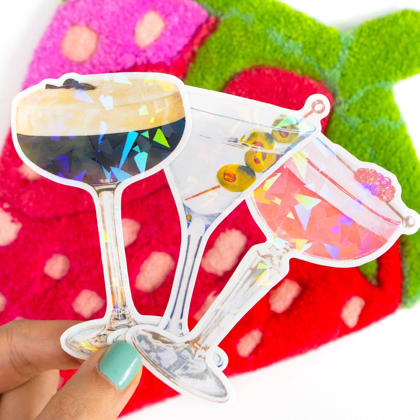 Martini Cocktail Prism Vinyl Sticker