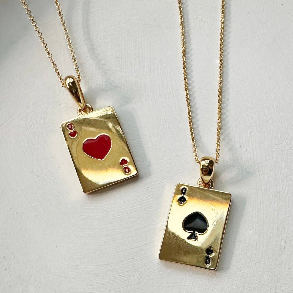 BFF Playing Cards Necklace Duo