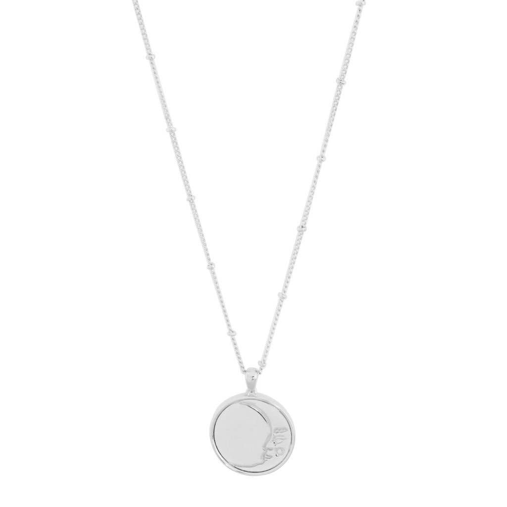 Moon Face Pendant Necklace