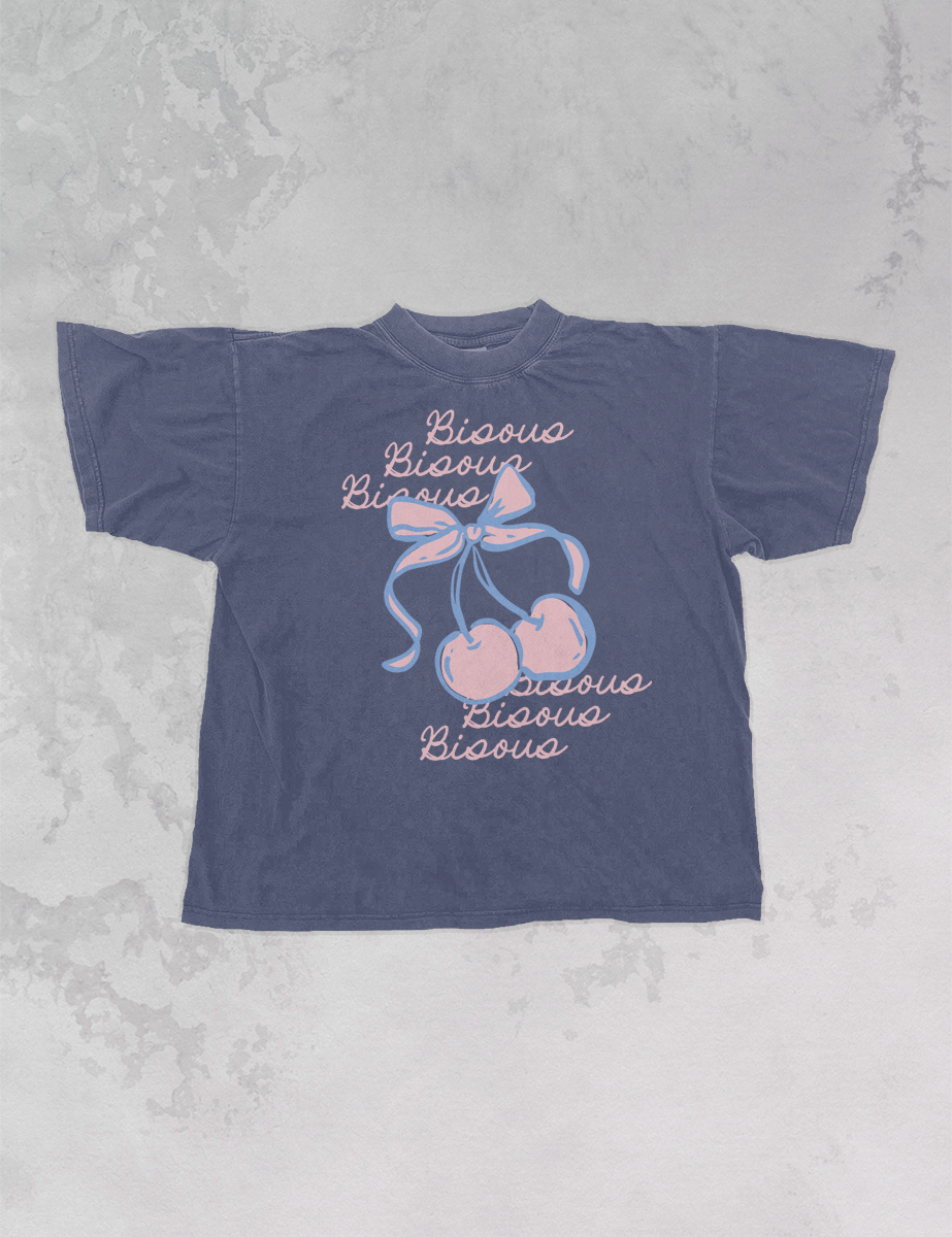 Bisous Bisous, Cherries Oversized T-Shirt