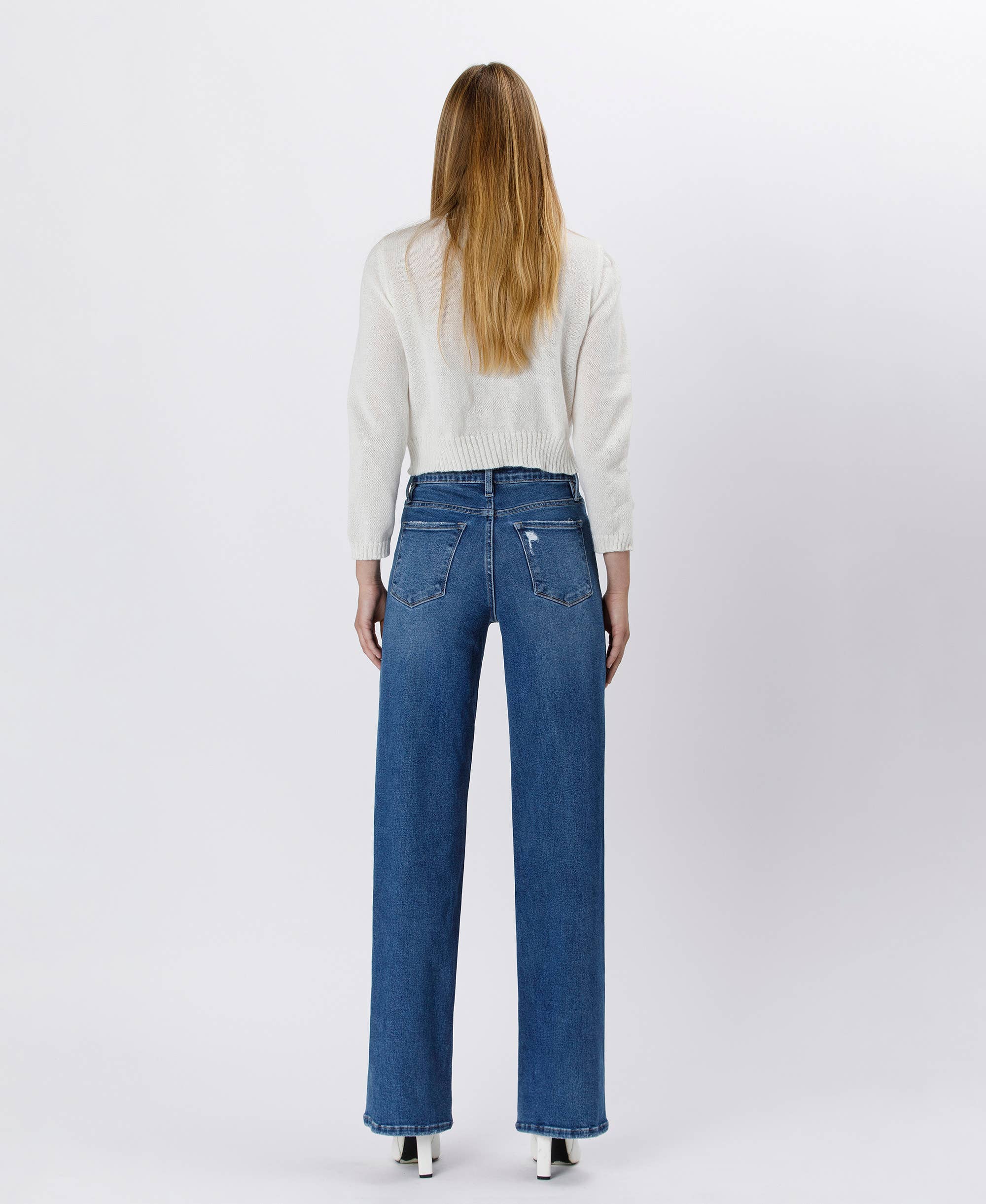 Super High Rise Stretch 90's Wide Leg Jeans