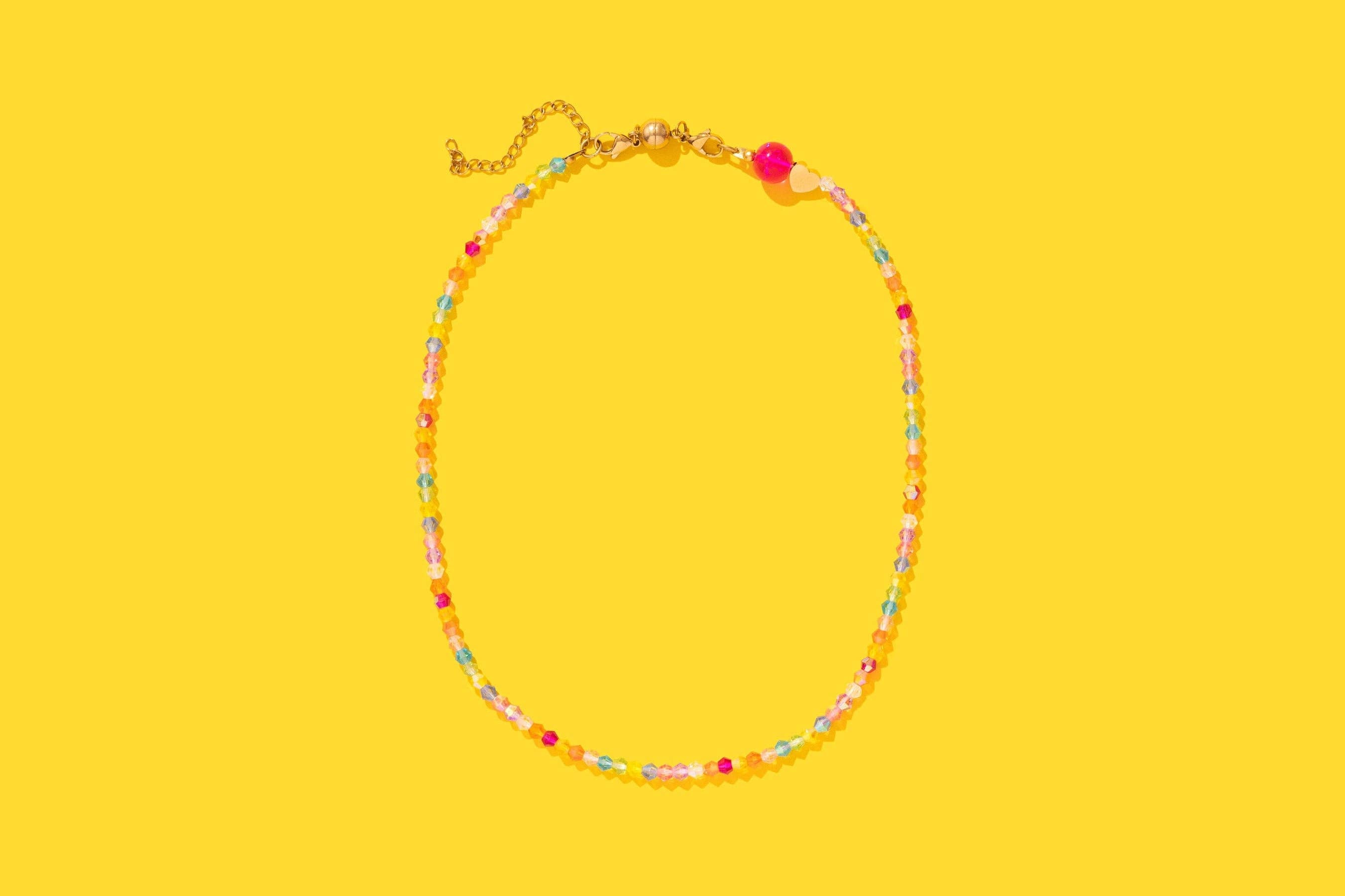 Beaded Necklace - Multi-Colored - Chloe