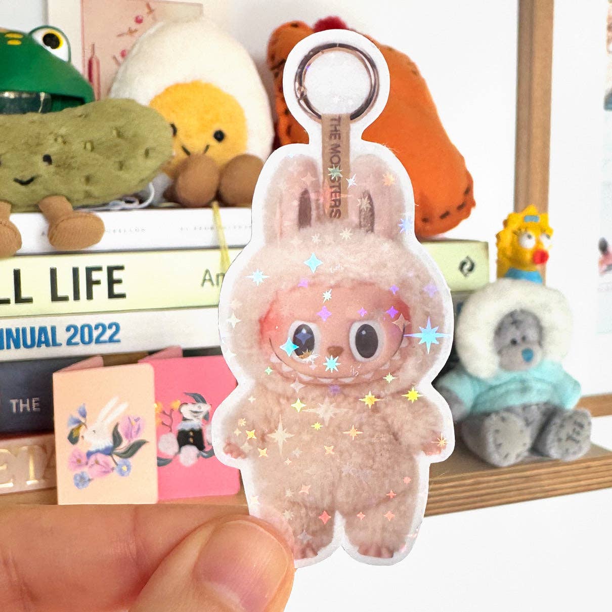 Labubu Macaron Sparkly Stickers - 3 Colors To Choose