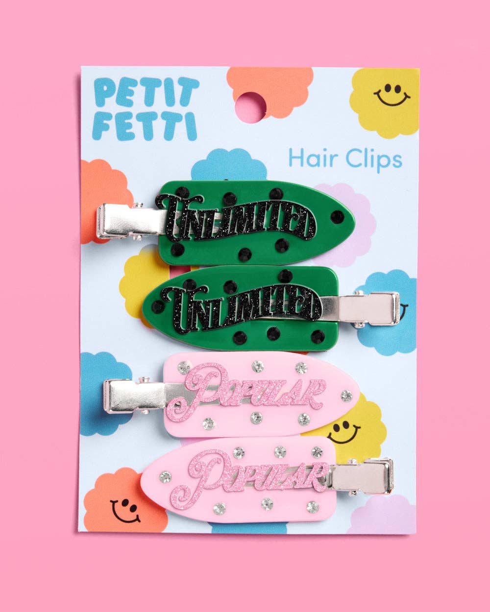 Wicked Hair Clips - 4 acrylic clips