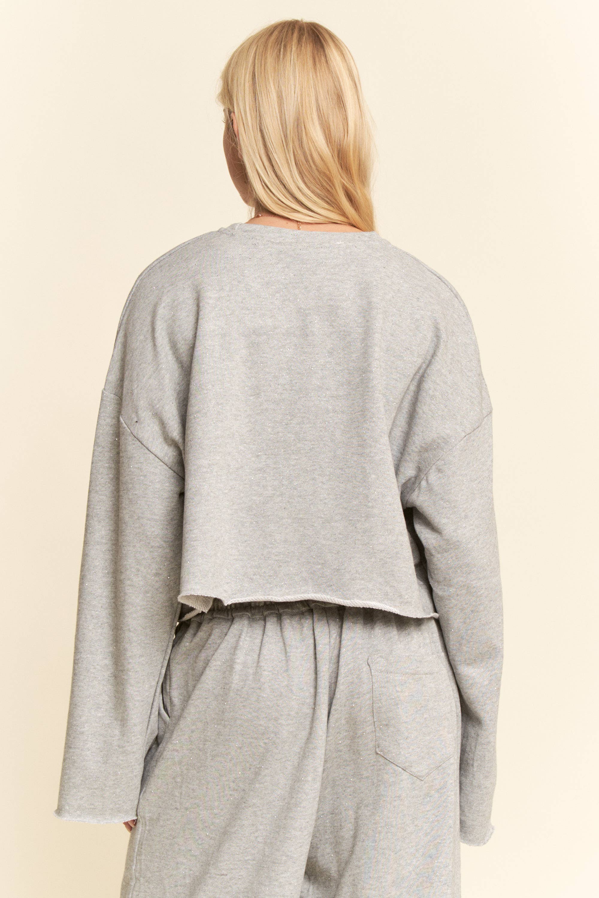 Rhinestone Speckled Sweatpants (Plus)