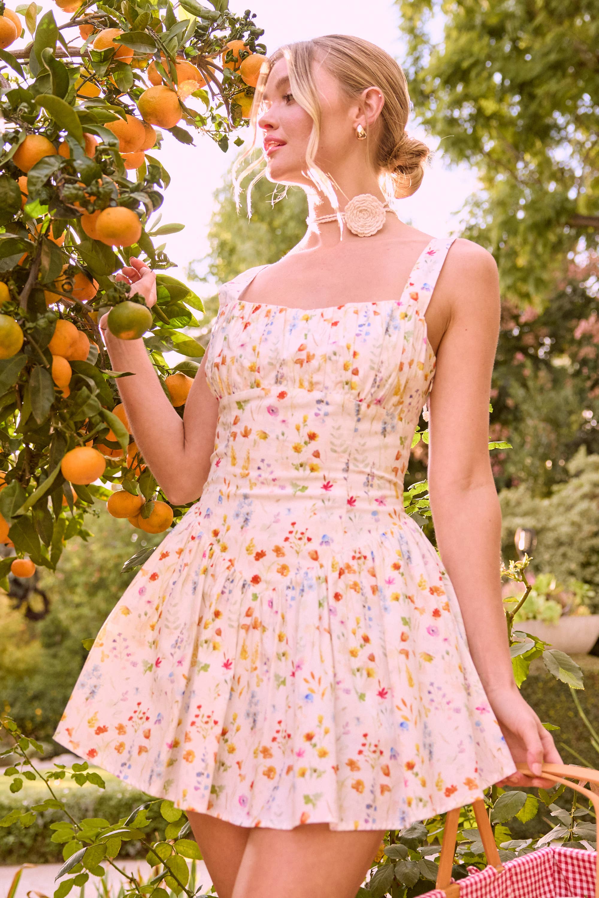 Floral Printed Mini Dress with Built-In Shorts