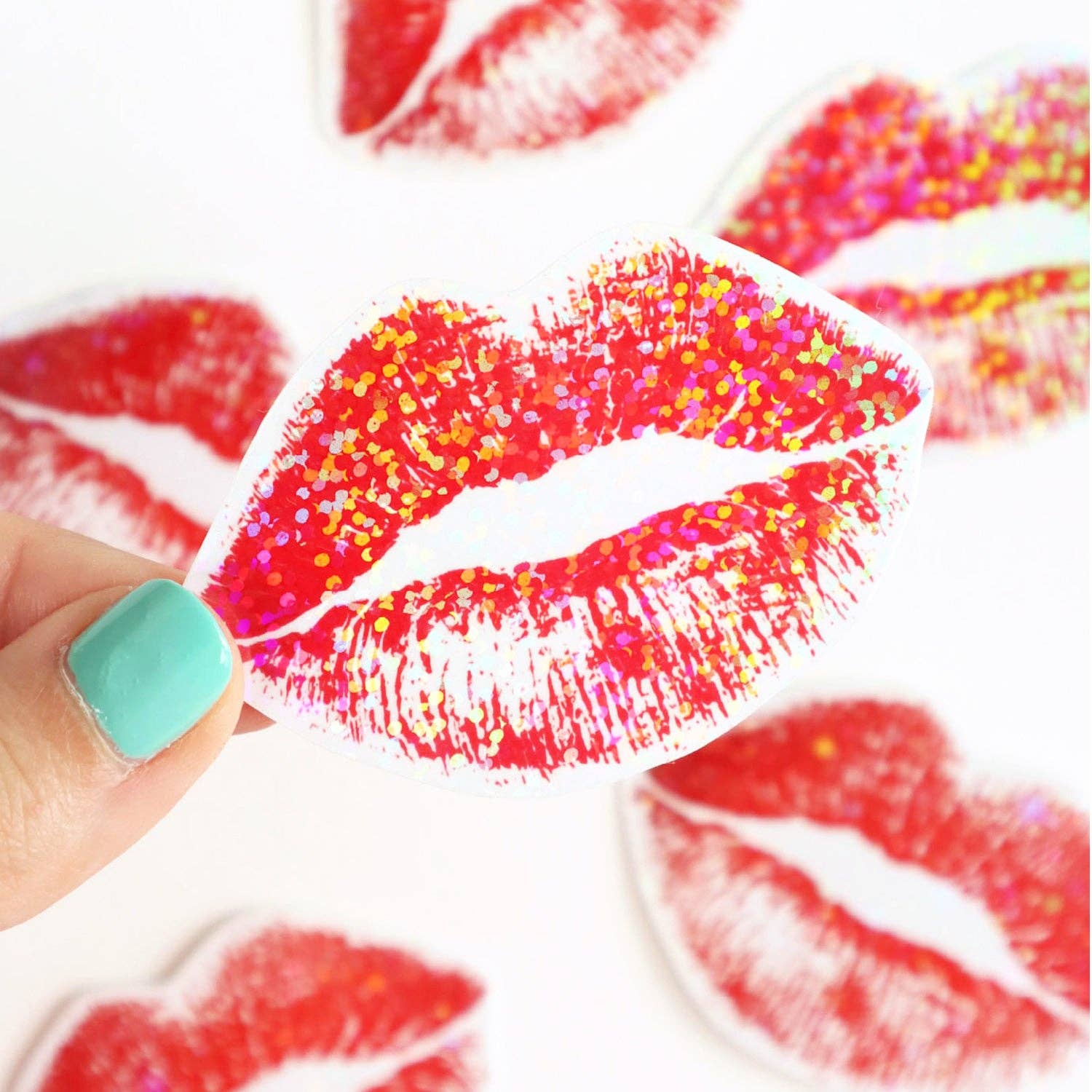 Lipstick Kiss / Bisou Glitter Sticker