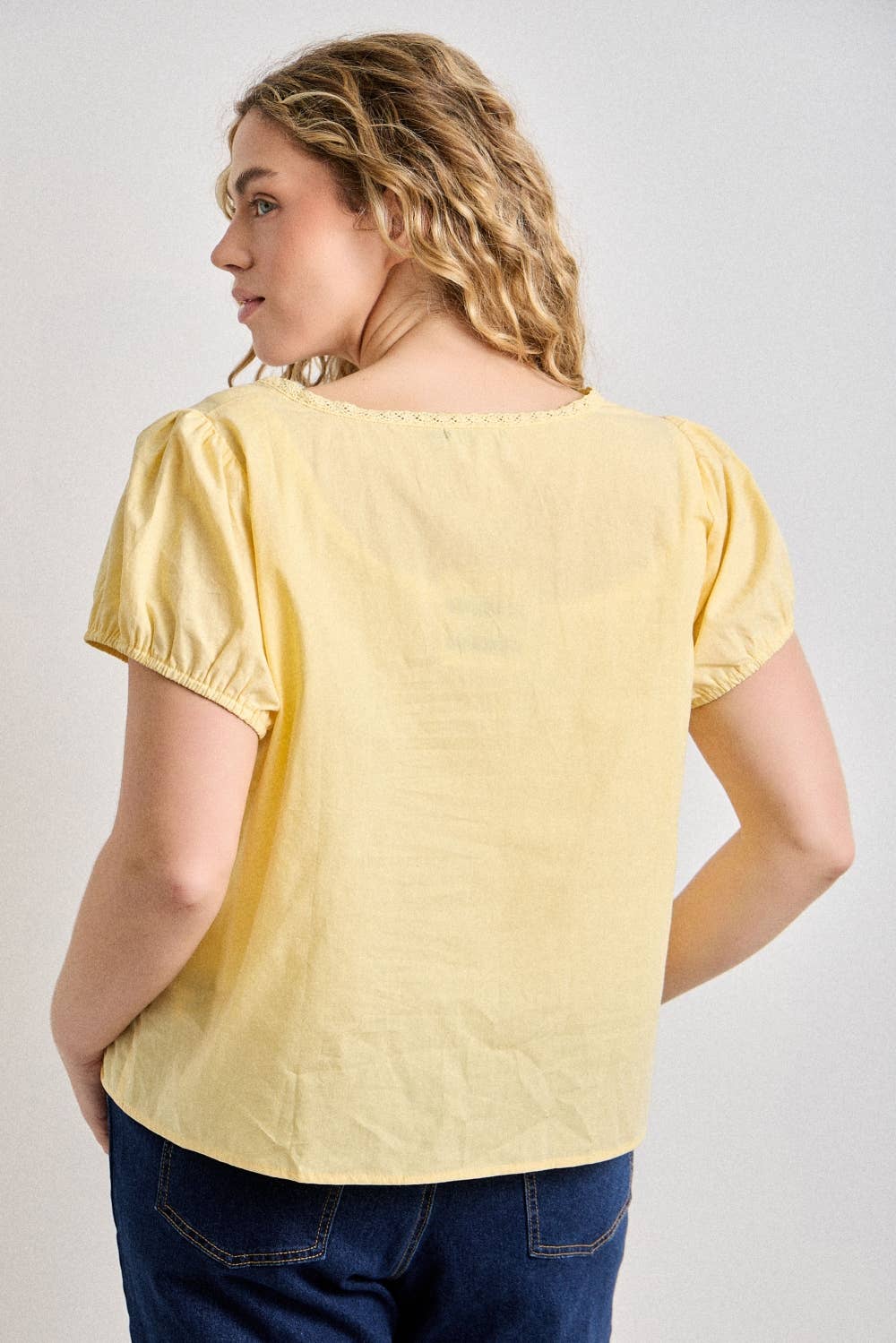Pintuck Pleated Button-Front Shell Top (Plus)