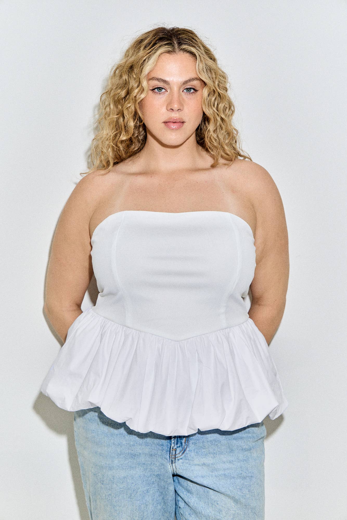 PLUS SIZE TUPE TOP BLOUSE