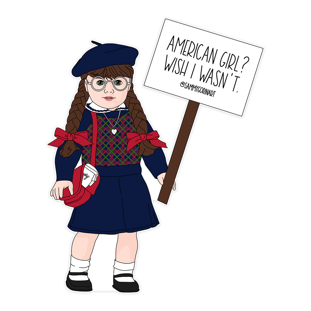 Molly Wish I Wasn’t American Girl Sticker