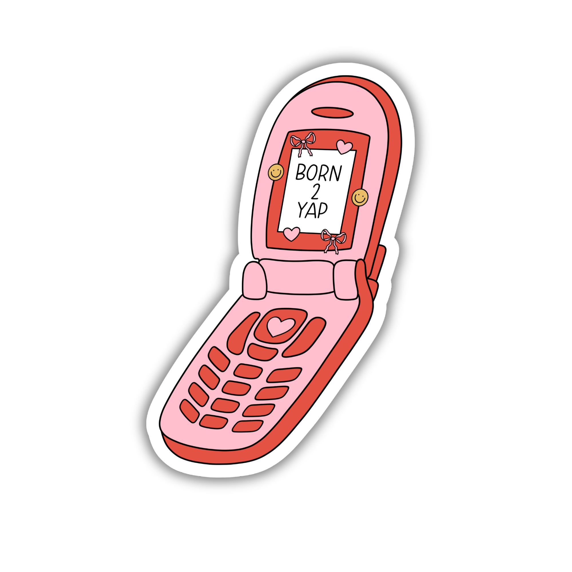 Born 2 Yap Red Sticker