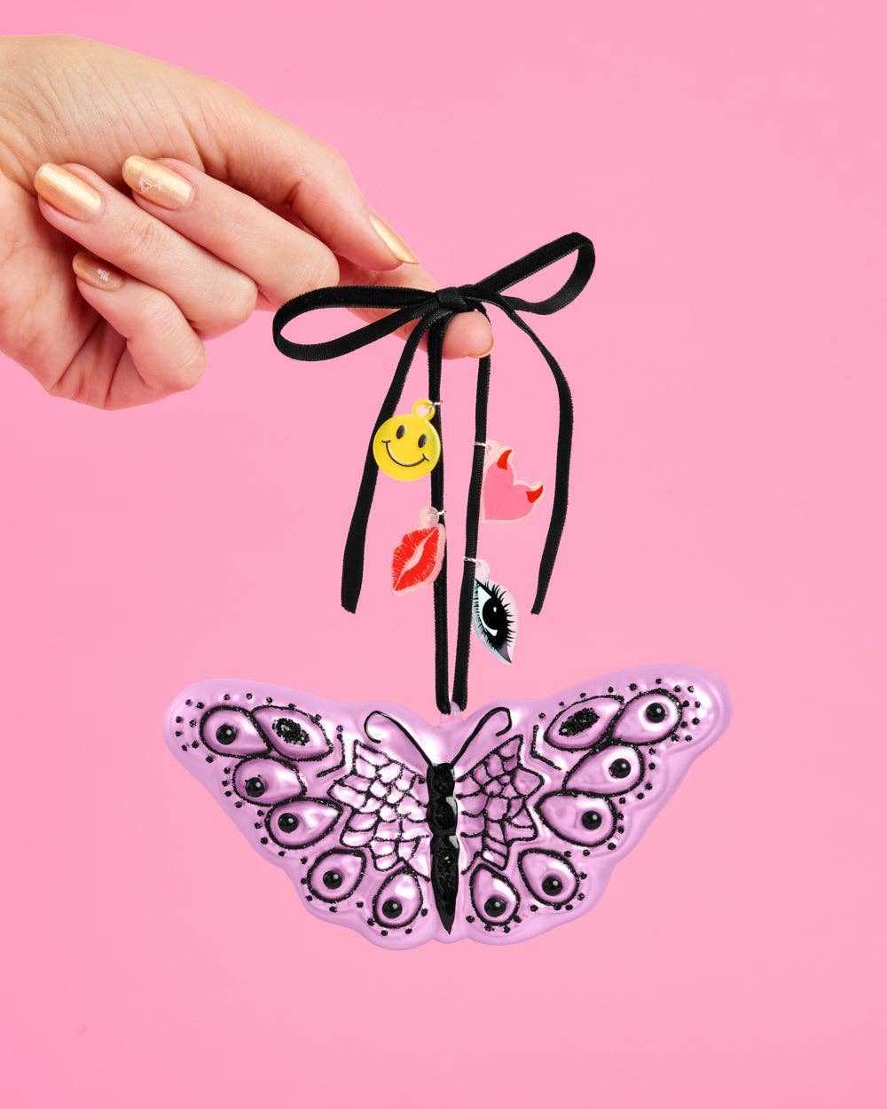 Butterfly Christmas Ornament w charms 5.5" Olivia Rodrigo