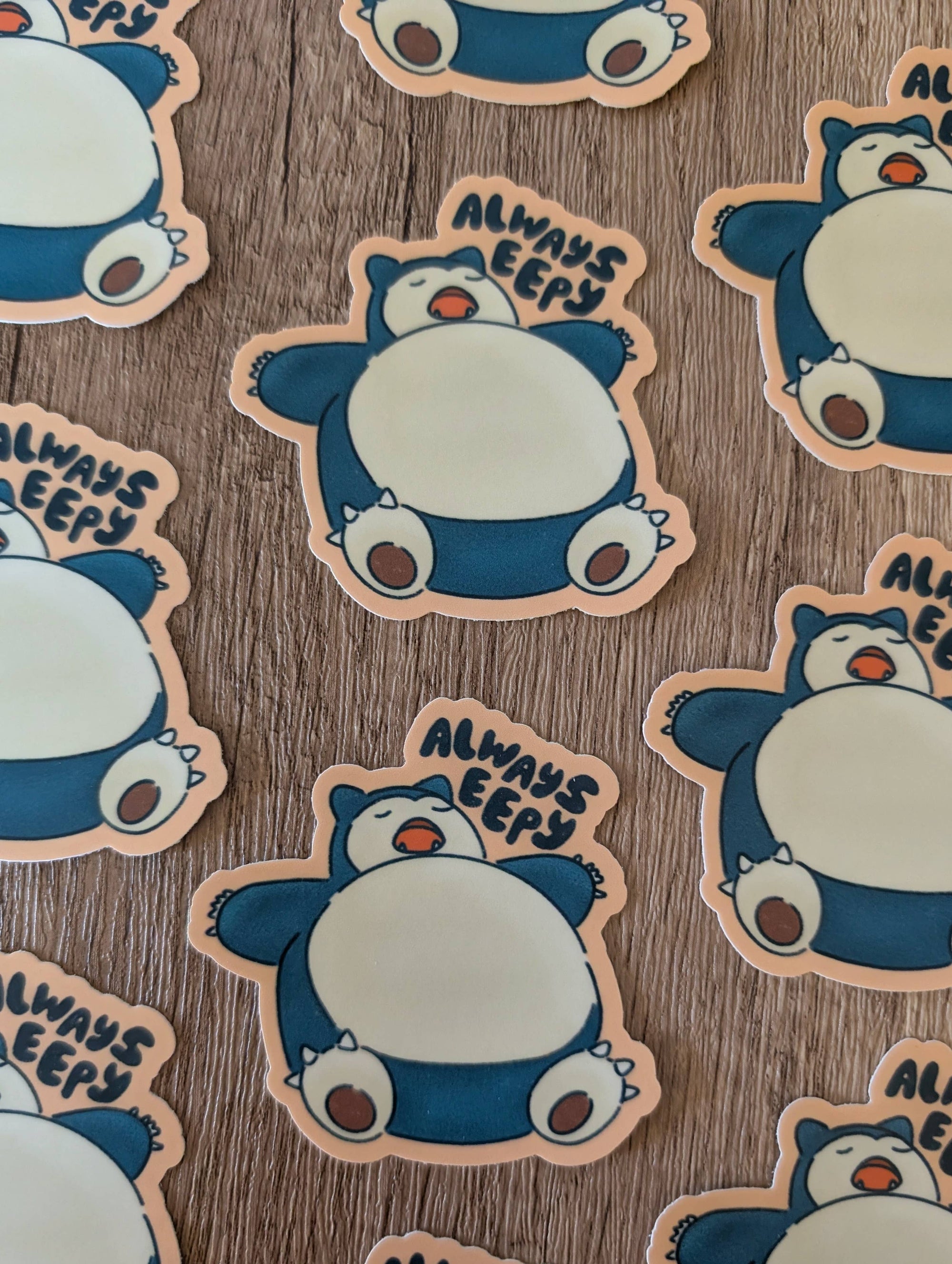 Eepy Snorlax - Cute Pokémon Nintendo Game Vinyl Sticker