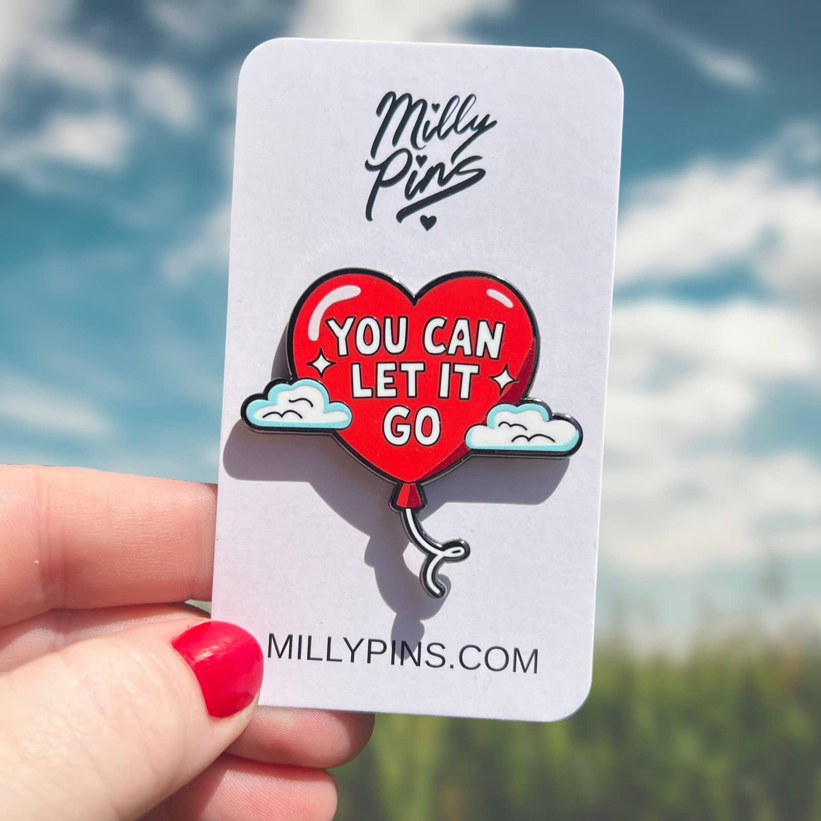 “You Can Let It Go” Matilda (Harry) Heart Balloon Enamel Pin