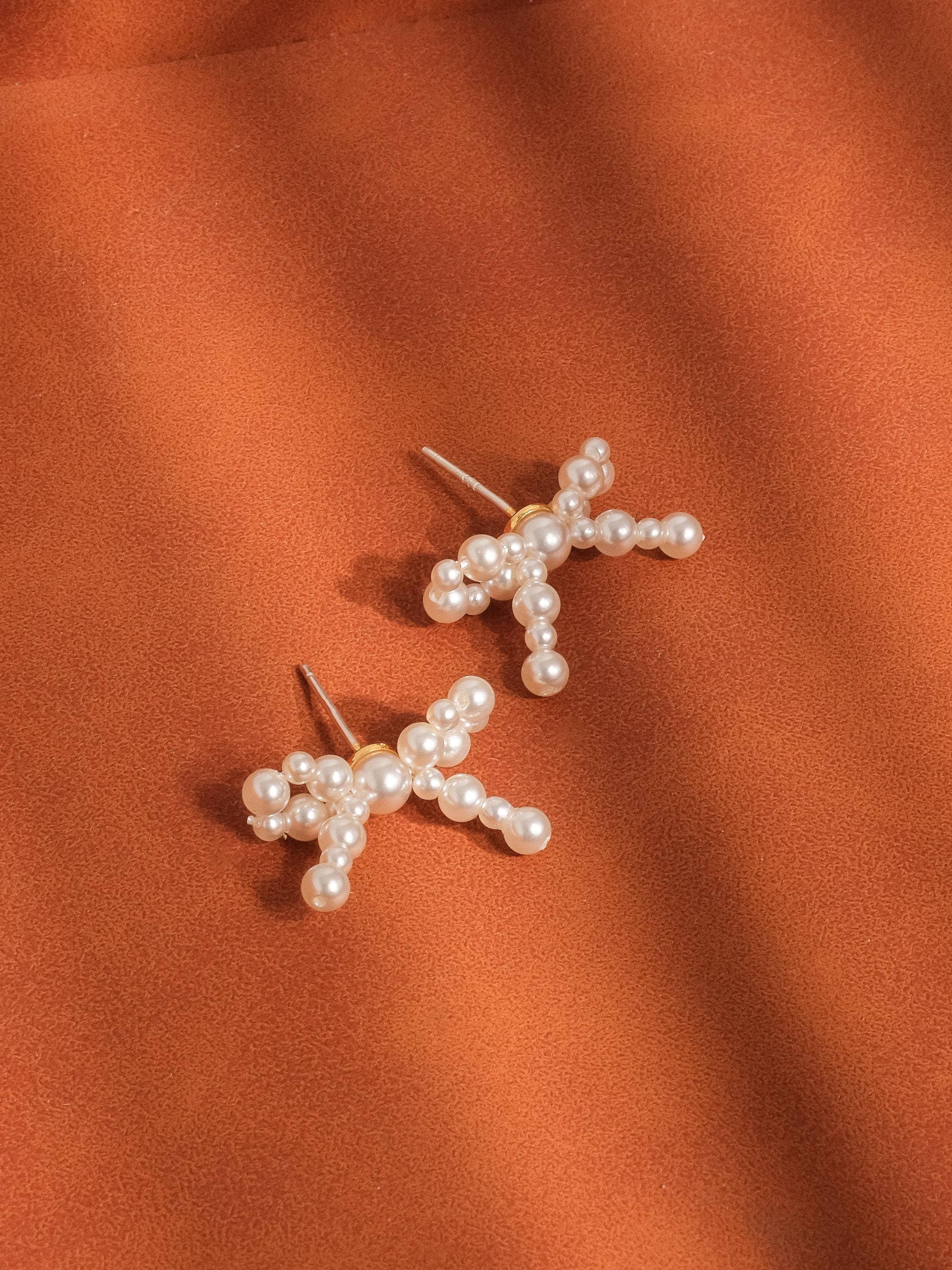 Pépin 18K Gold Bow Pearl Earring, Ring