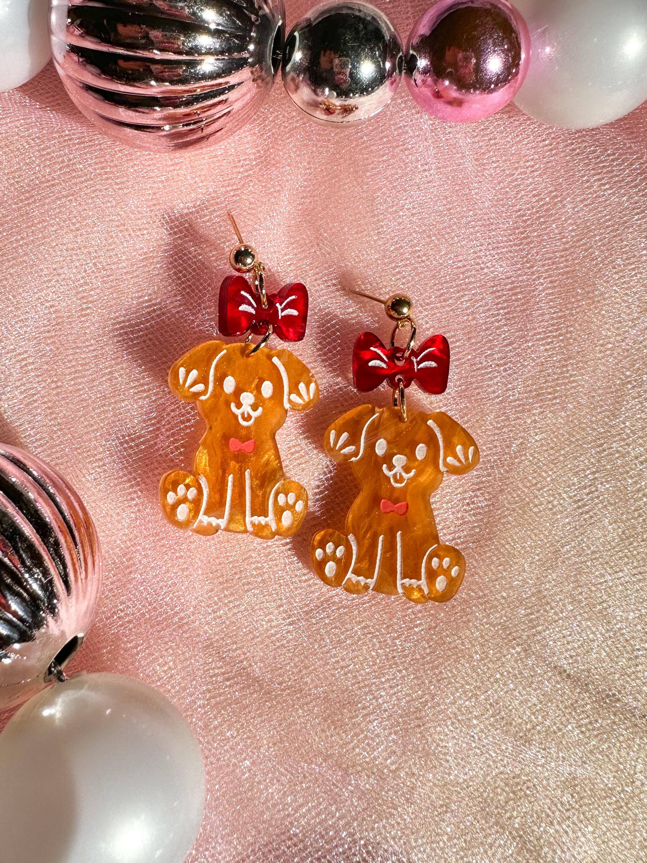 Gingerbread Doggo Earrings