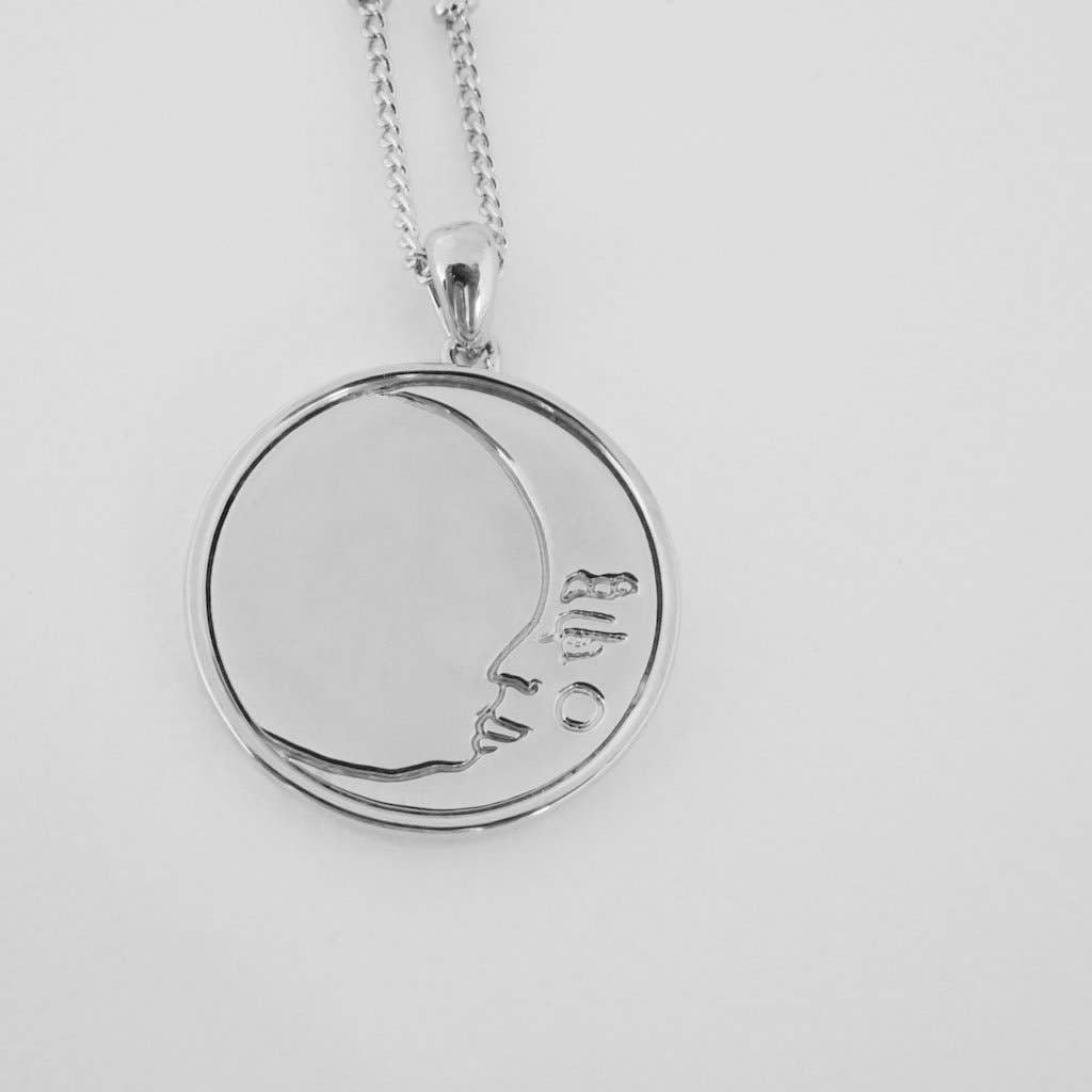 Moon Face Pendant Necklace