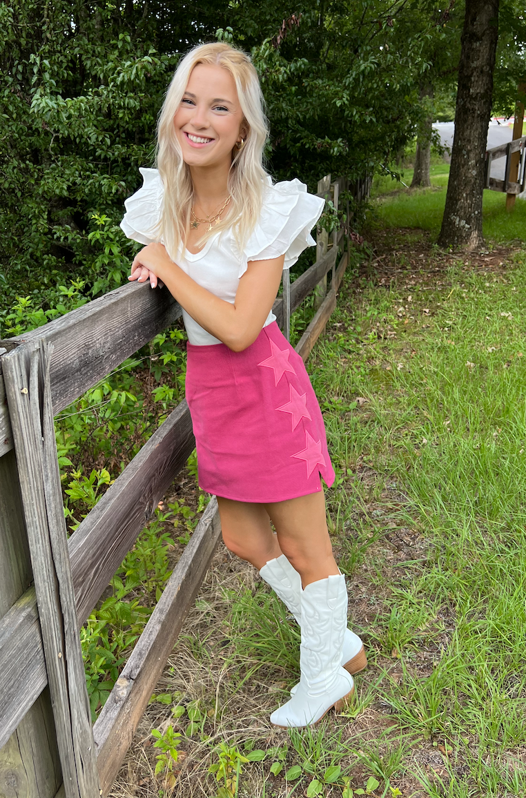 Stella Skirt in Raspberry