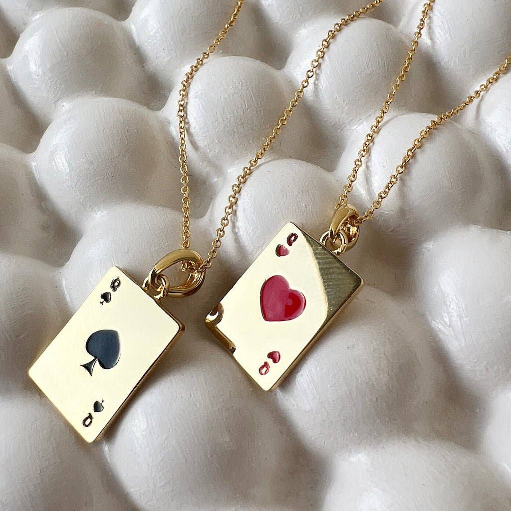BFF Playing Cards Necklace Duo